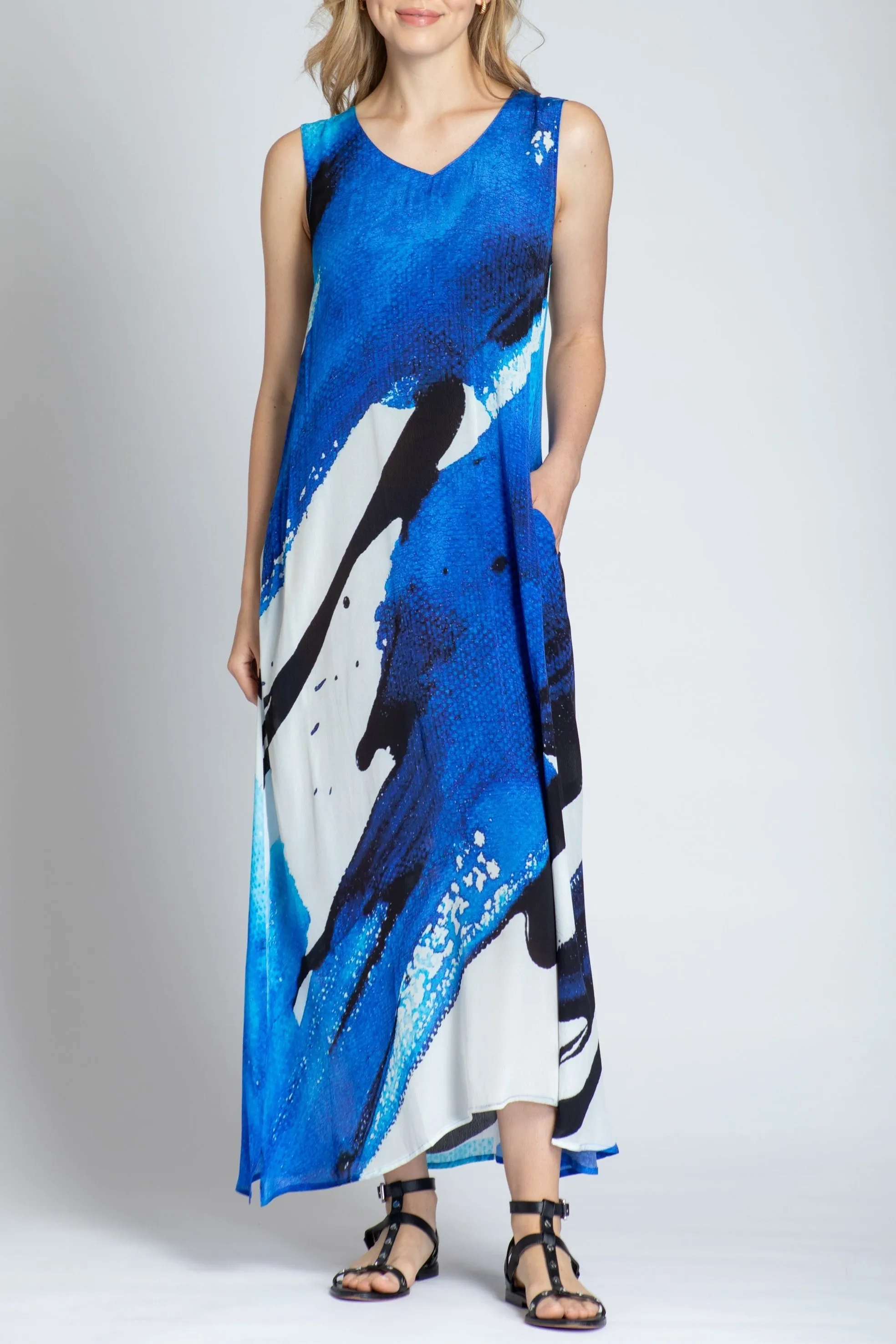 V-neck Tank Long Dress Work Safe