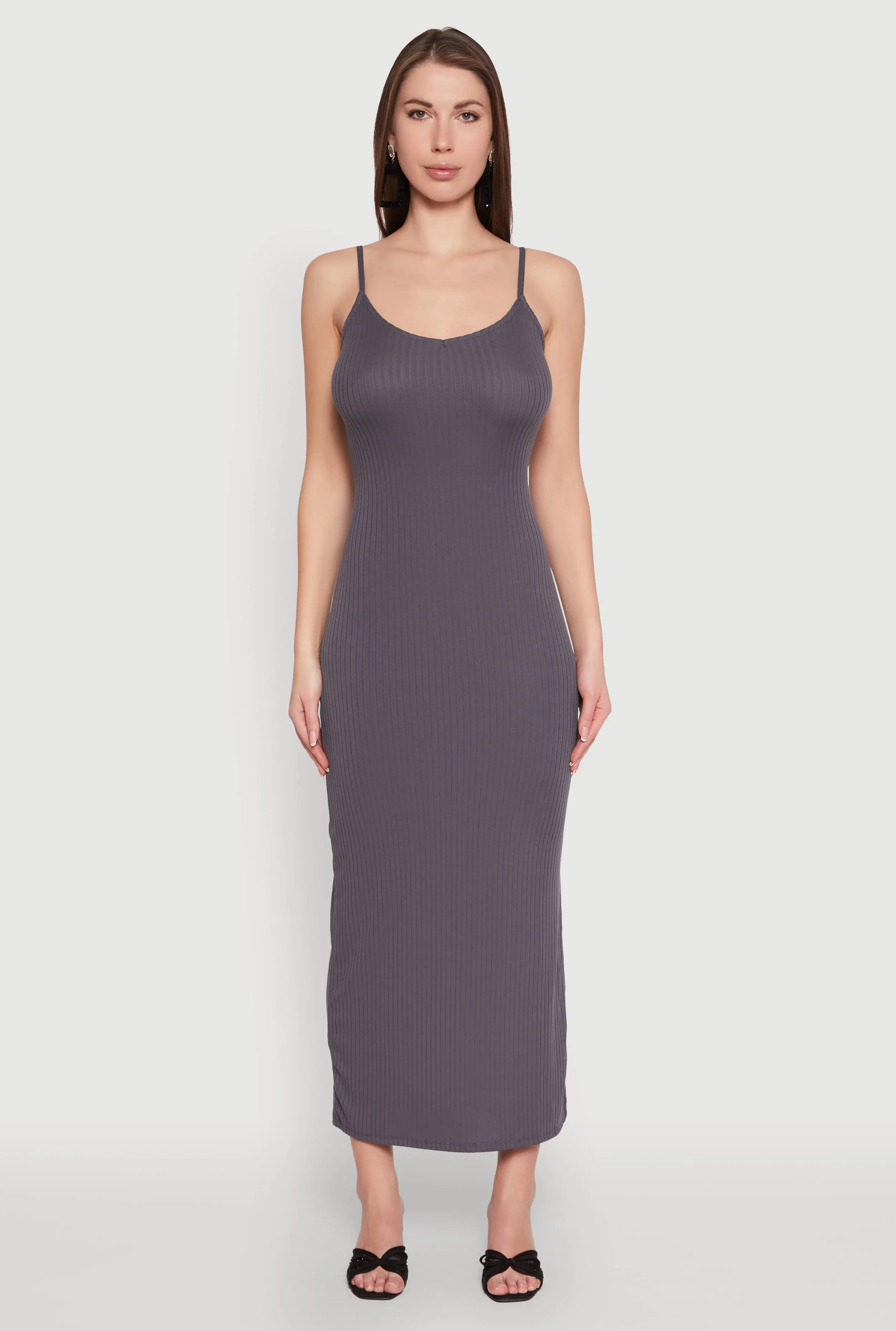 Star Trail Ideal for both warm and cool weather this dress is a year-round wardrobe staple Ribbed Knit Cami Maxi Dress