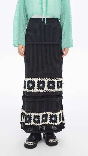 Breezy Outfit Beaded Knit Skirt