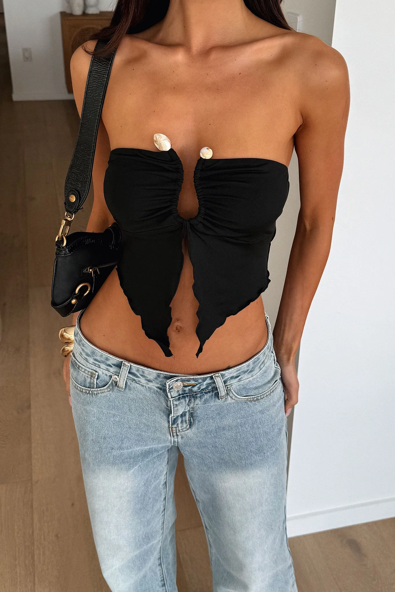 Inara Strapless Top - Black ReinforcedShoulders
