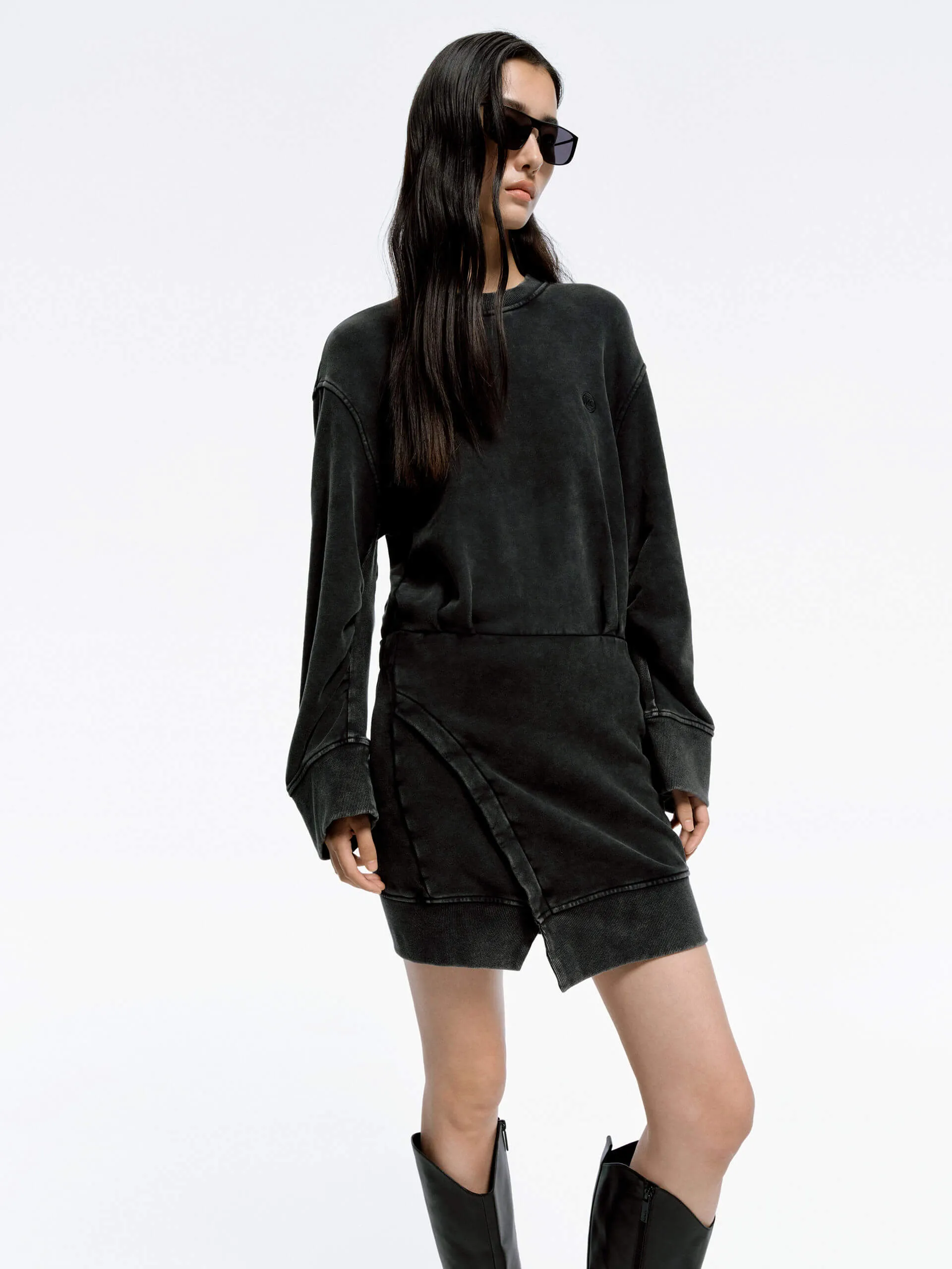 Drop Shoulder Mini Dress Smart Casual Wear Day-to-evening versatile mini