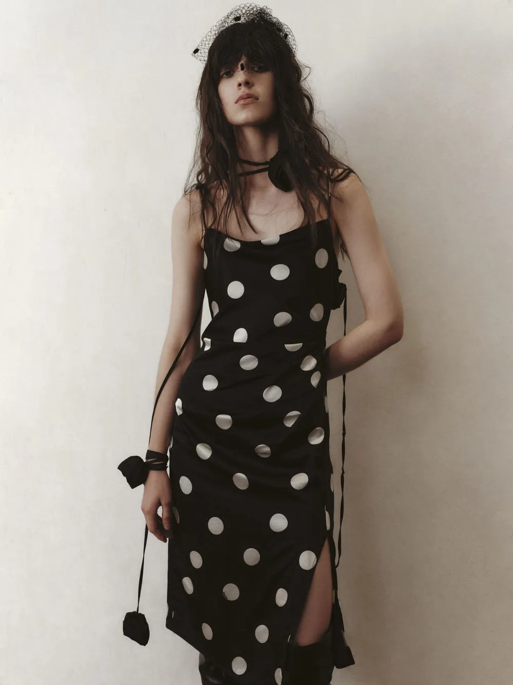Self expression Silk Blend Pleated Cami Dress