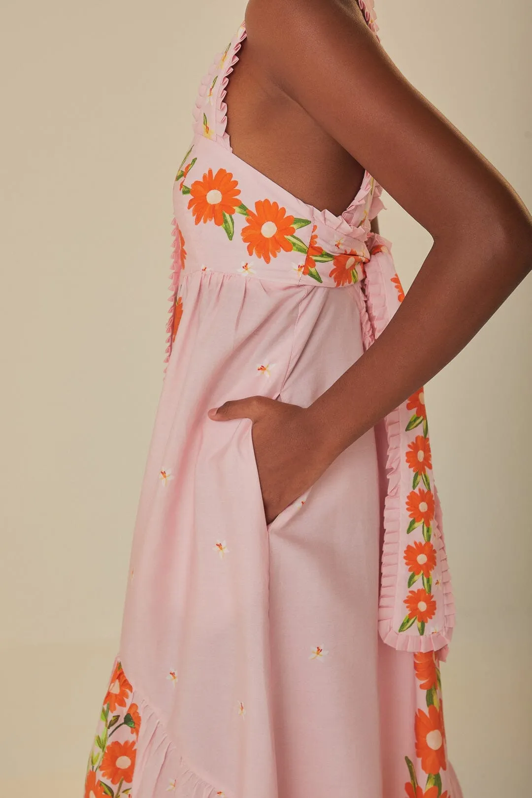 Pink Papaya Salad Maxi Dress City Air