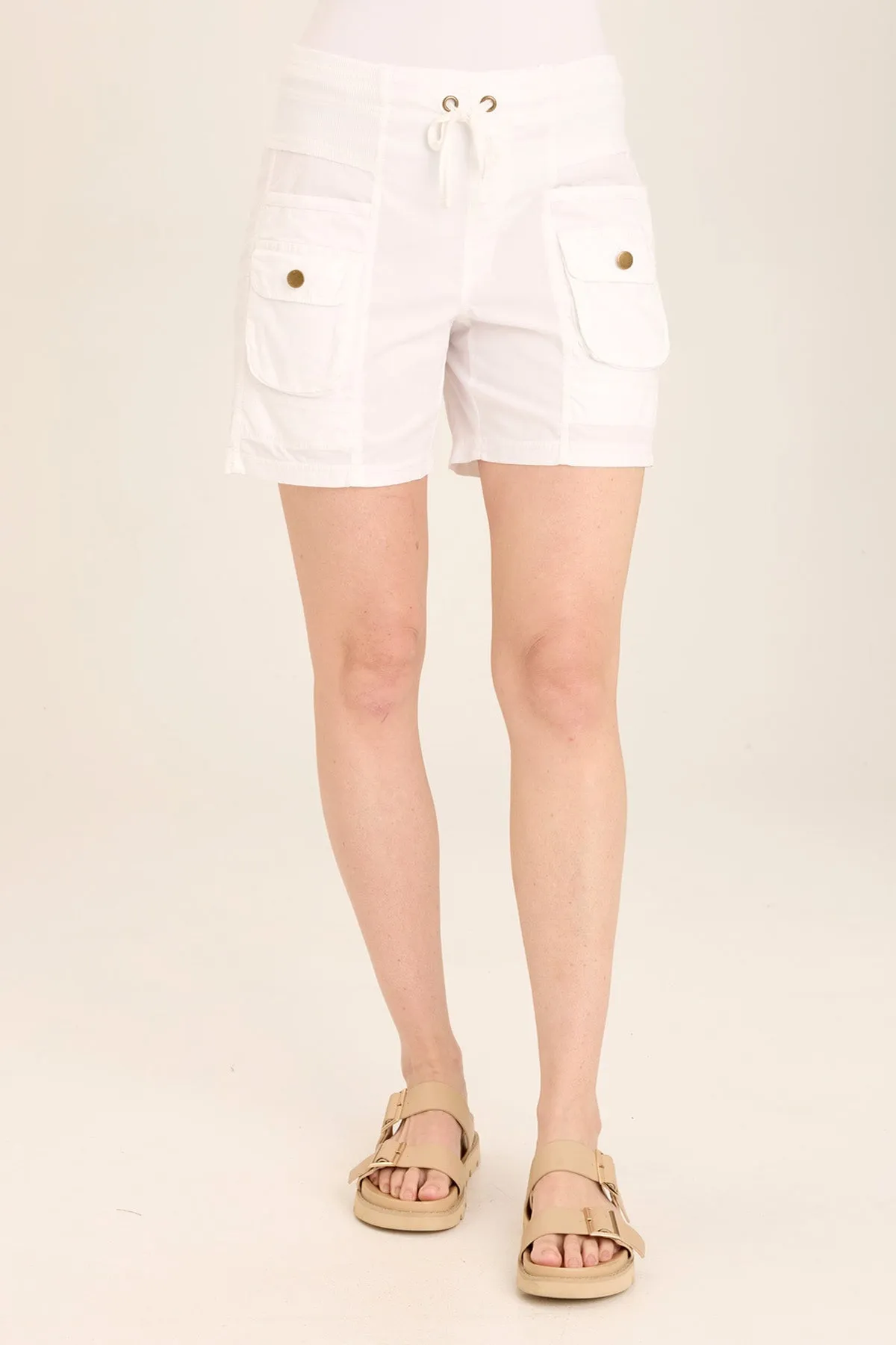 AntiPilling Surface Felix Stretch Poplin Cargo Drawstring Short