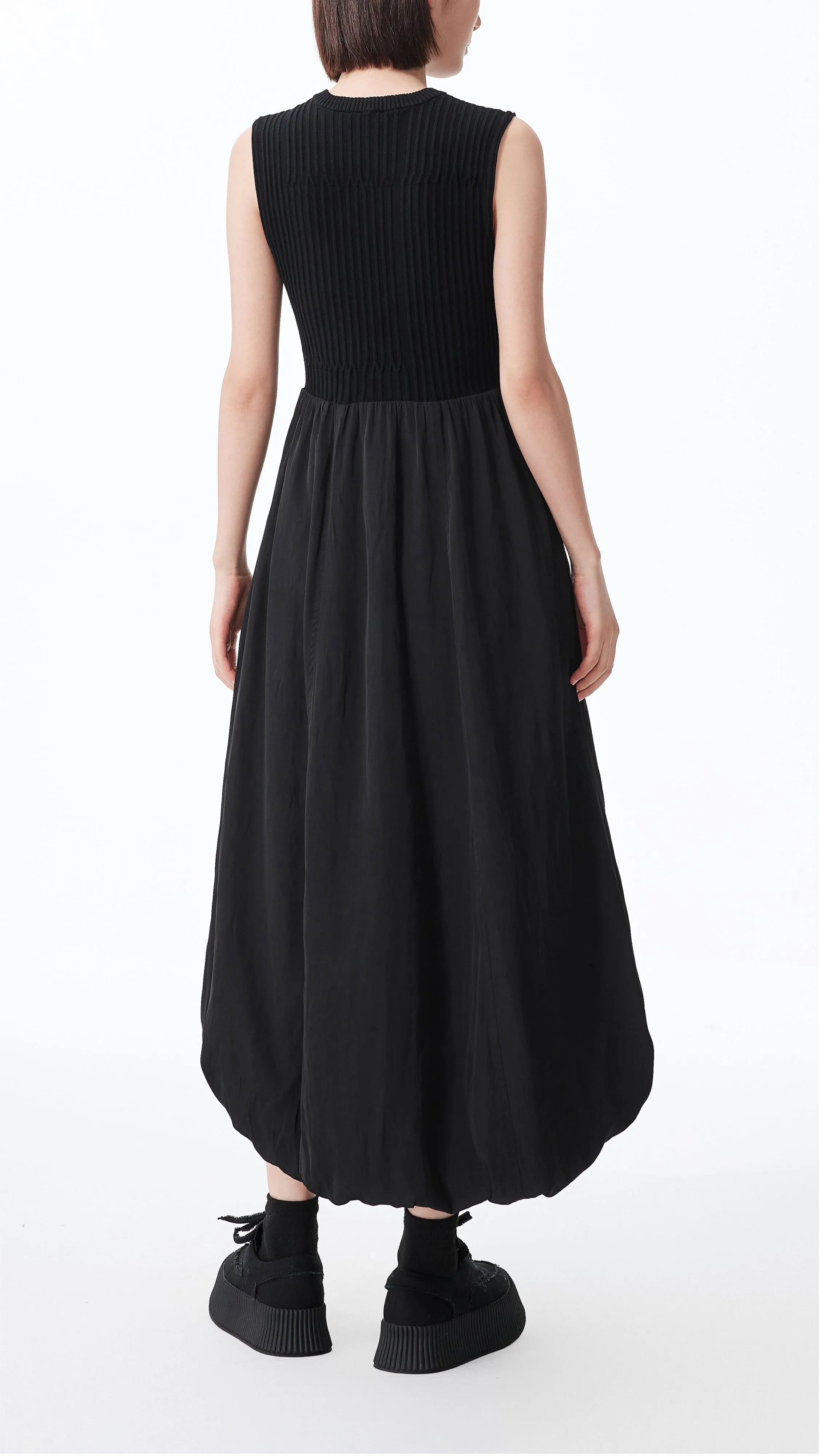 Antibacterial Treatment Balloon Shape Dress