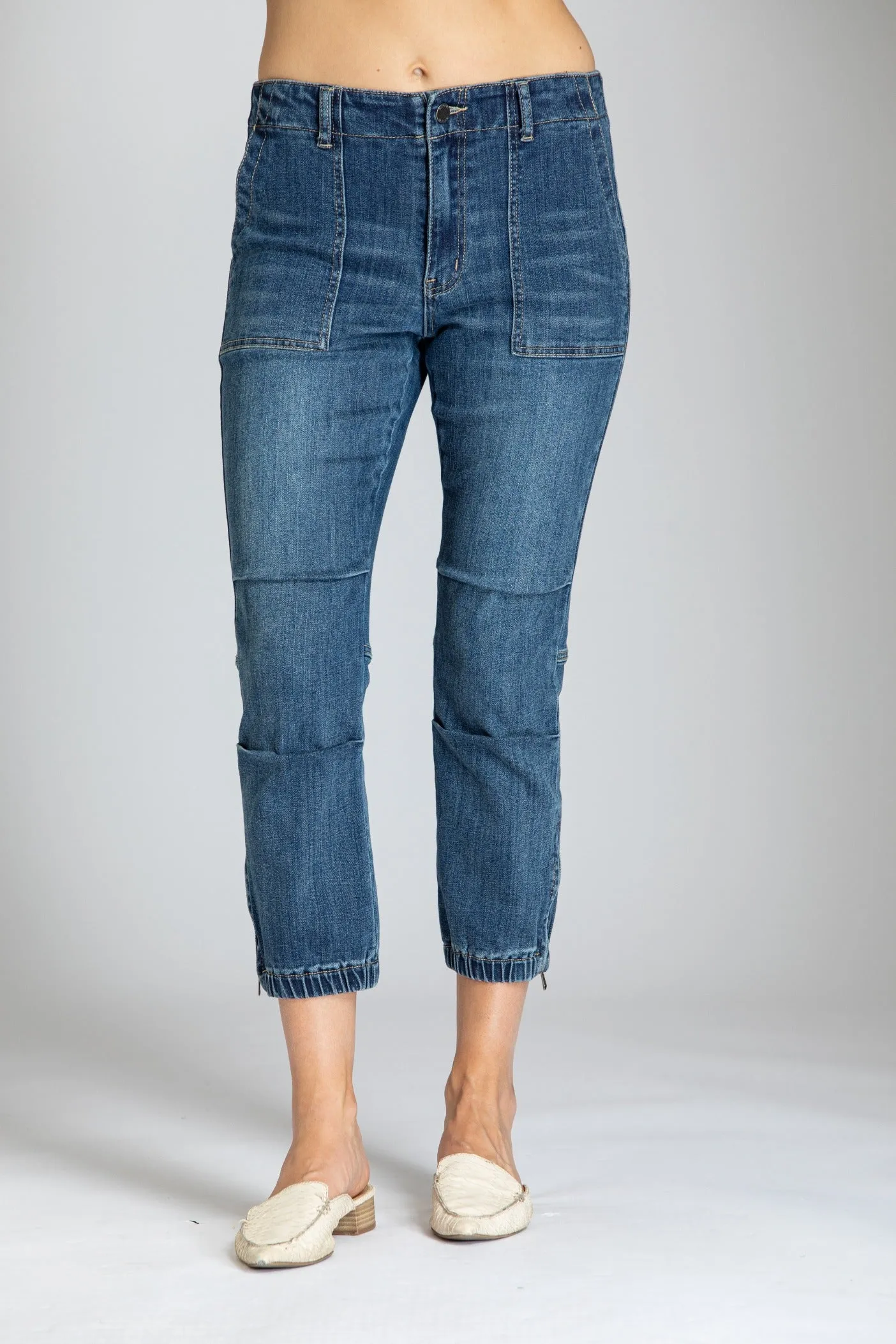 Relax Vibe HypoallergenicYarn Crop Military Jogger Jean