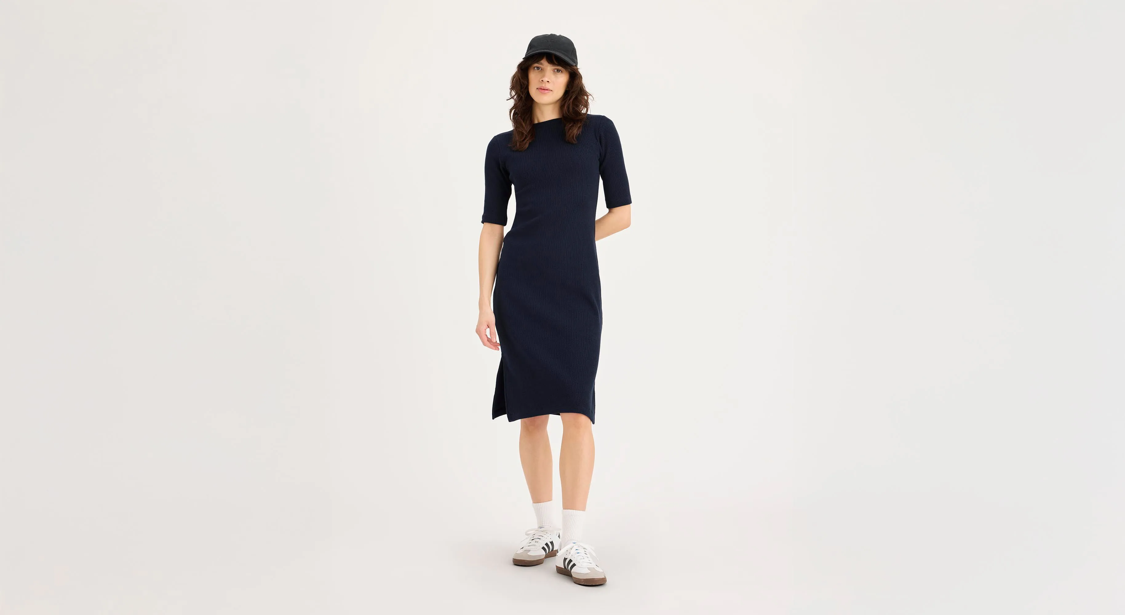 Rib Dress with Lofi Knit, Slim Fit Velvet Soul