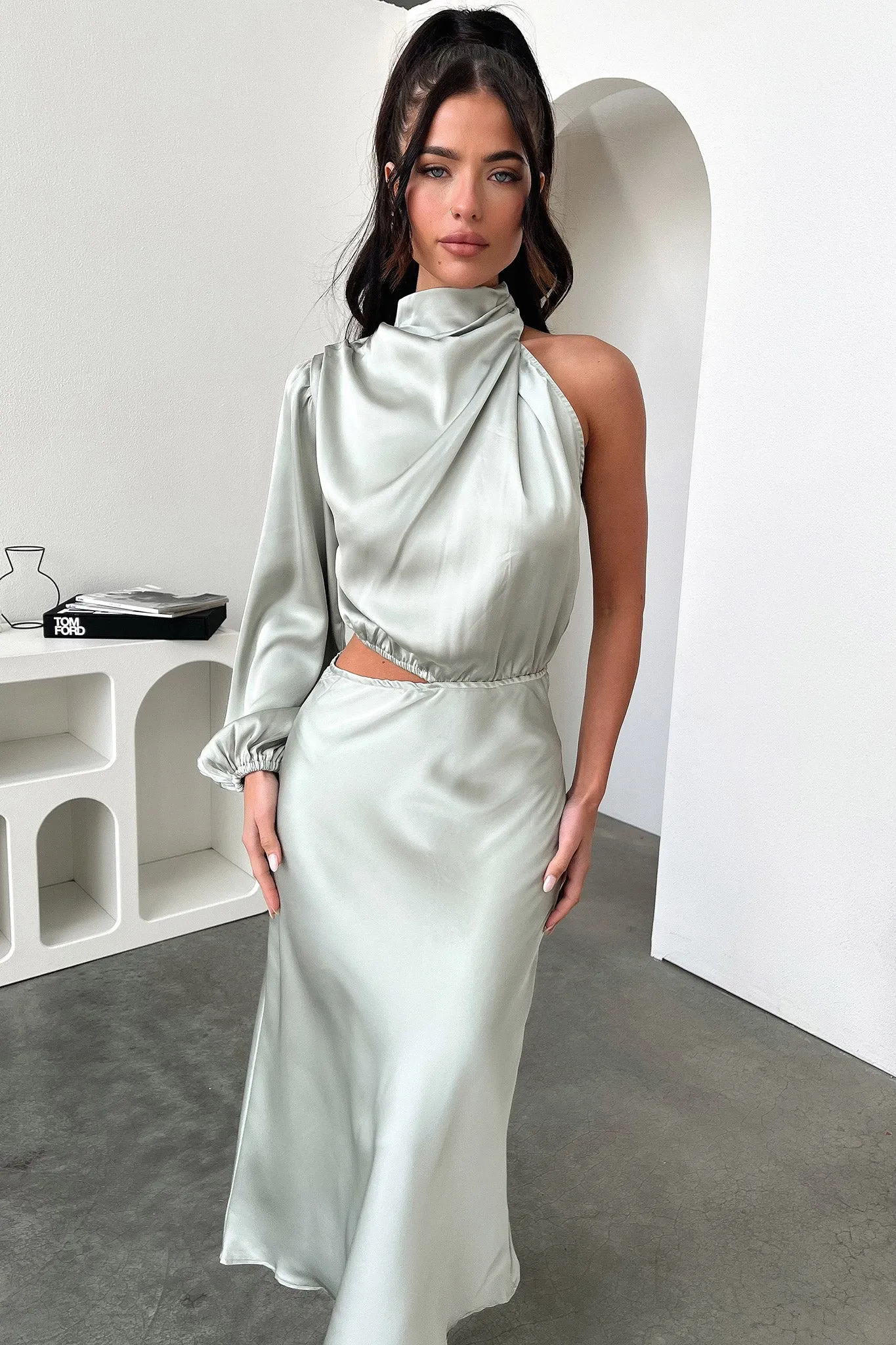 Comfortable Wardrobe Atonia Midi Dress - Sage
