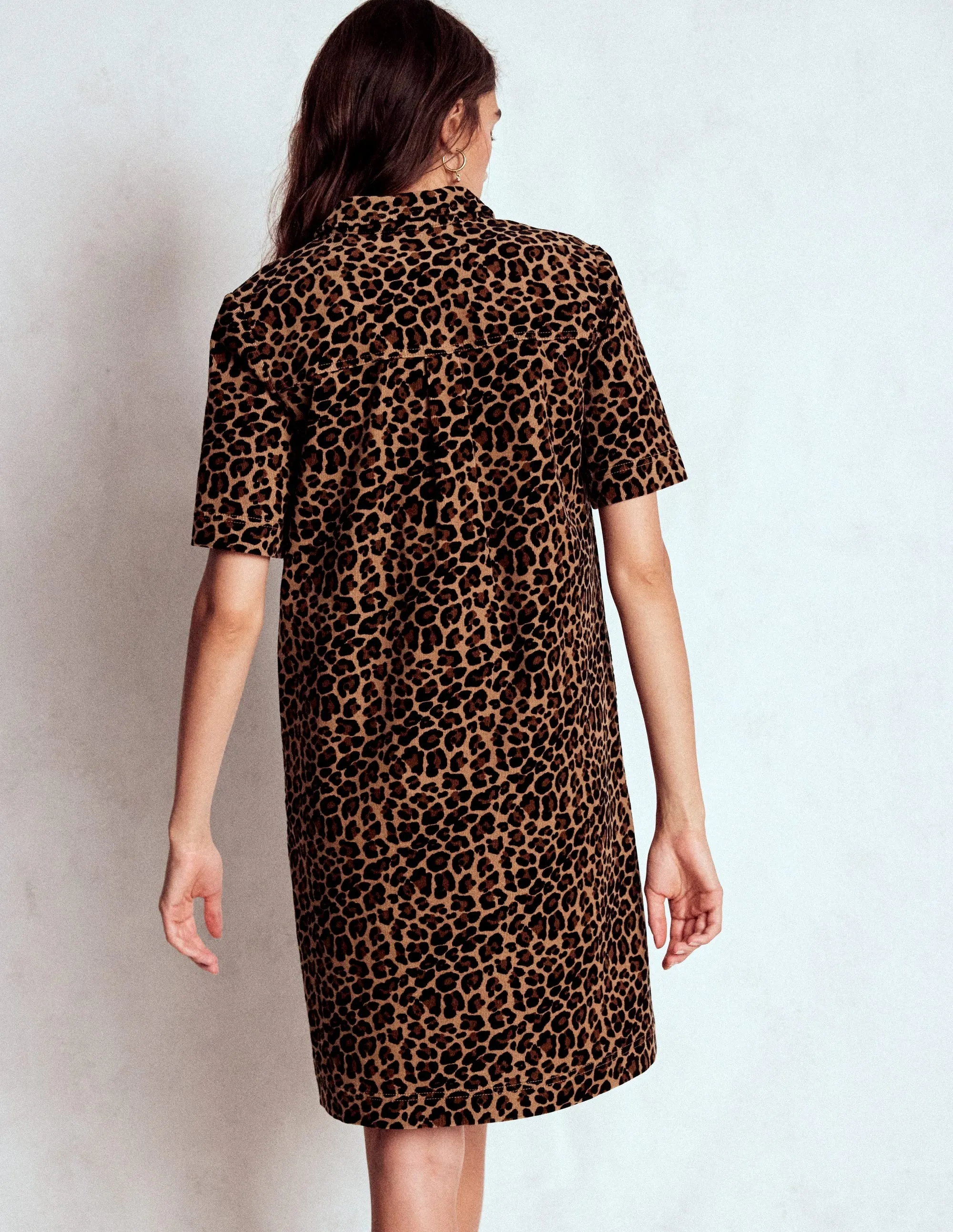 Zia Cord Pocket Shirt Dress-Multi, Cheetah Pop Boho Chic Look