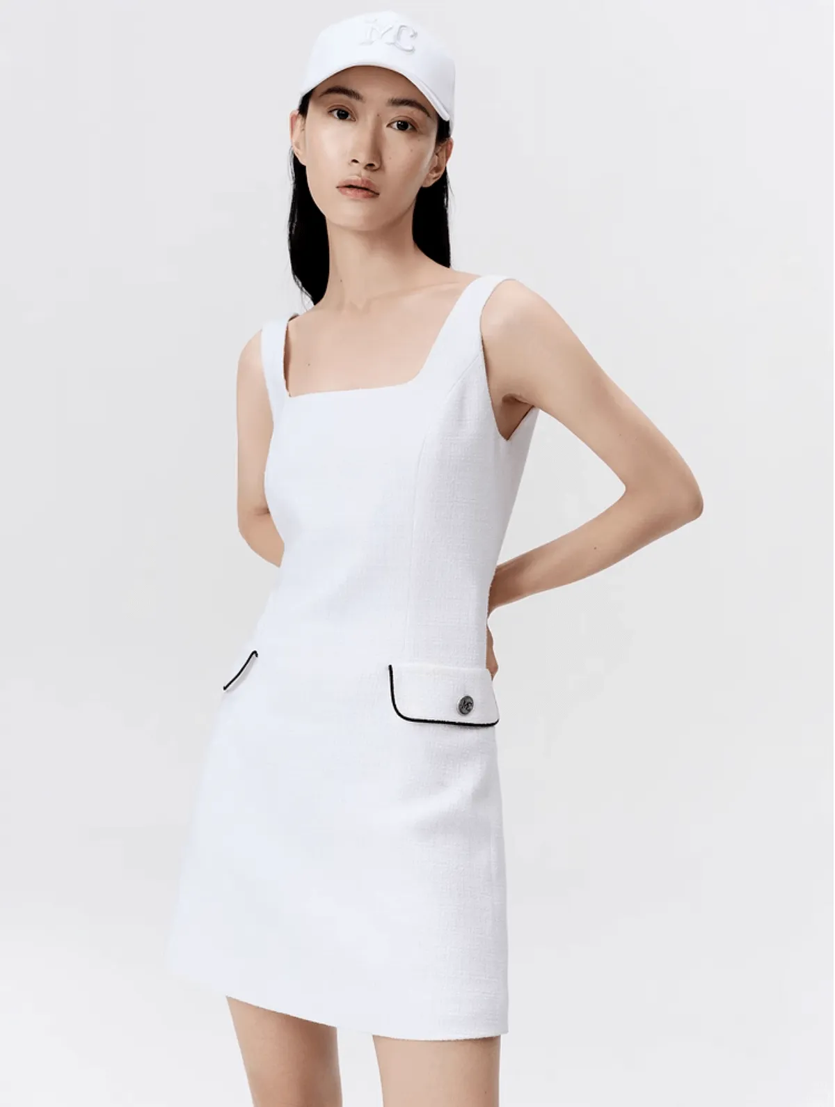 Minimal Seam Glow Fresh Textured Slim Fit Cami Dress