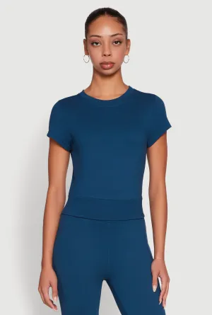 Solid Short Sleeve Active Top oversized but not shapeless
