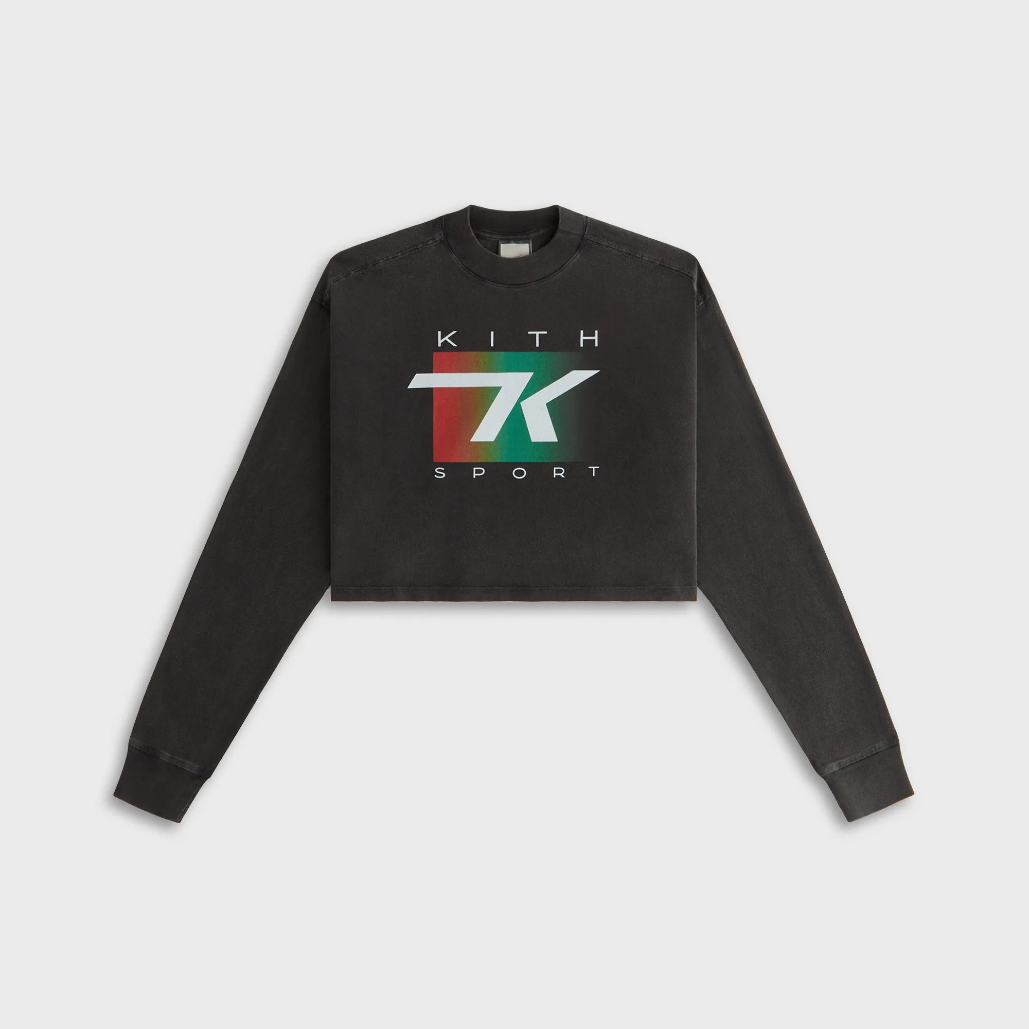 TearResistant Fabric Breathable mesh panel Kith Women Jasper Gradient Sport Long Sleeve - Black