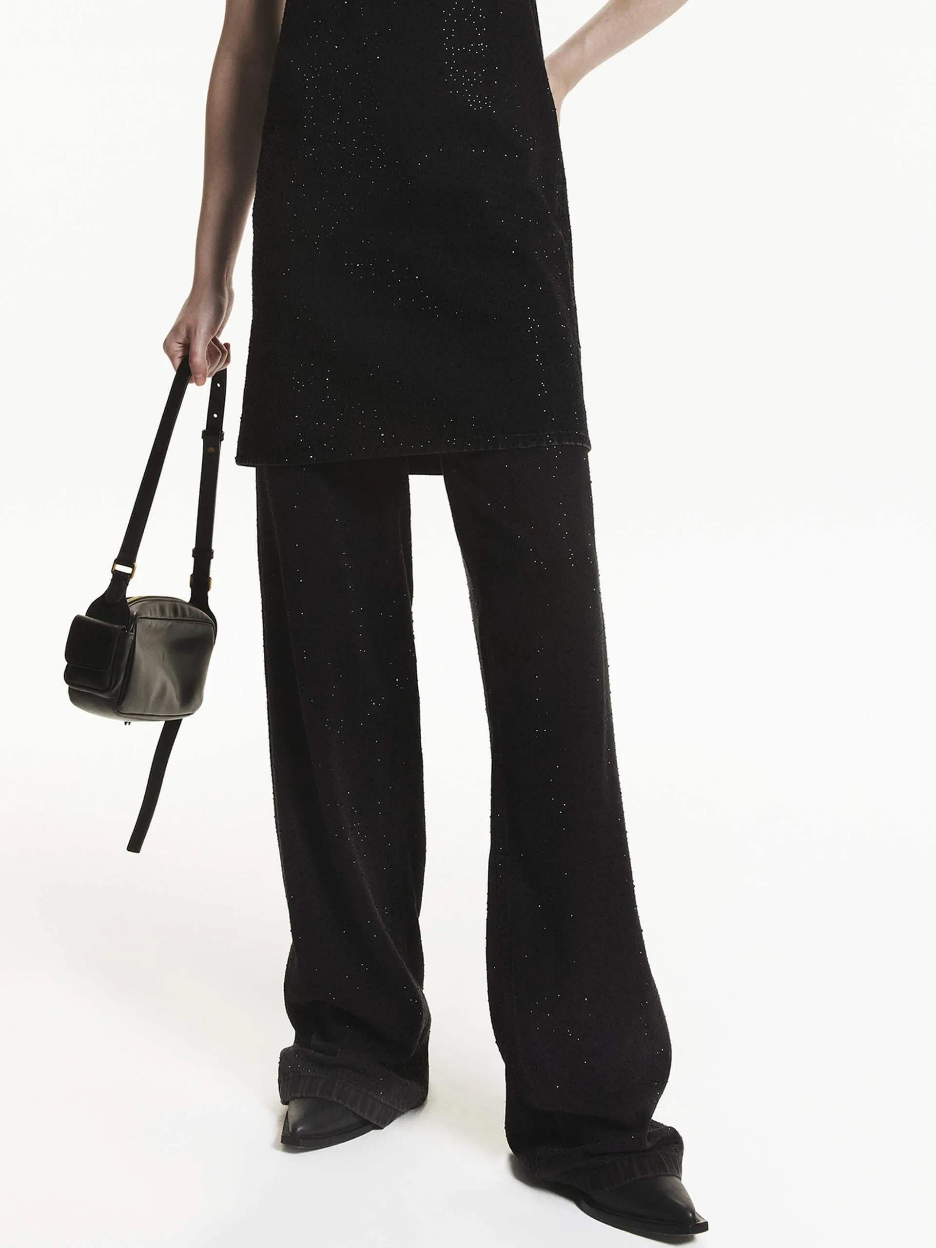 Rhinestone Detail Jeans Street Cool