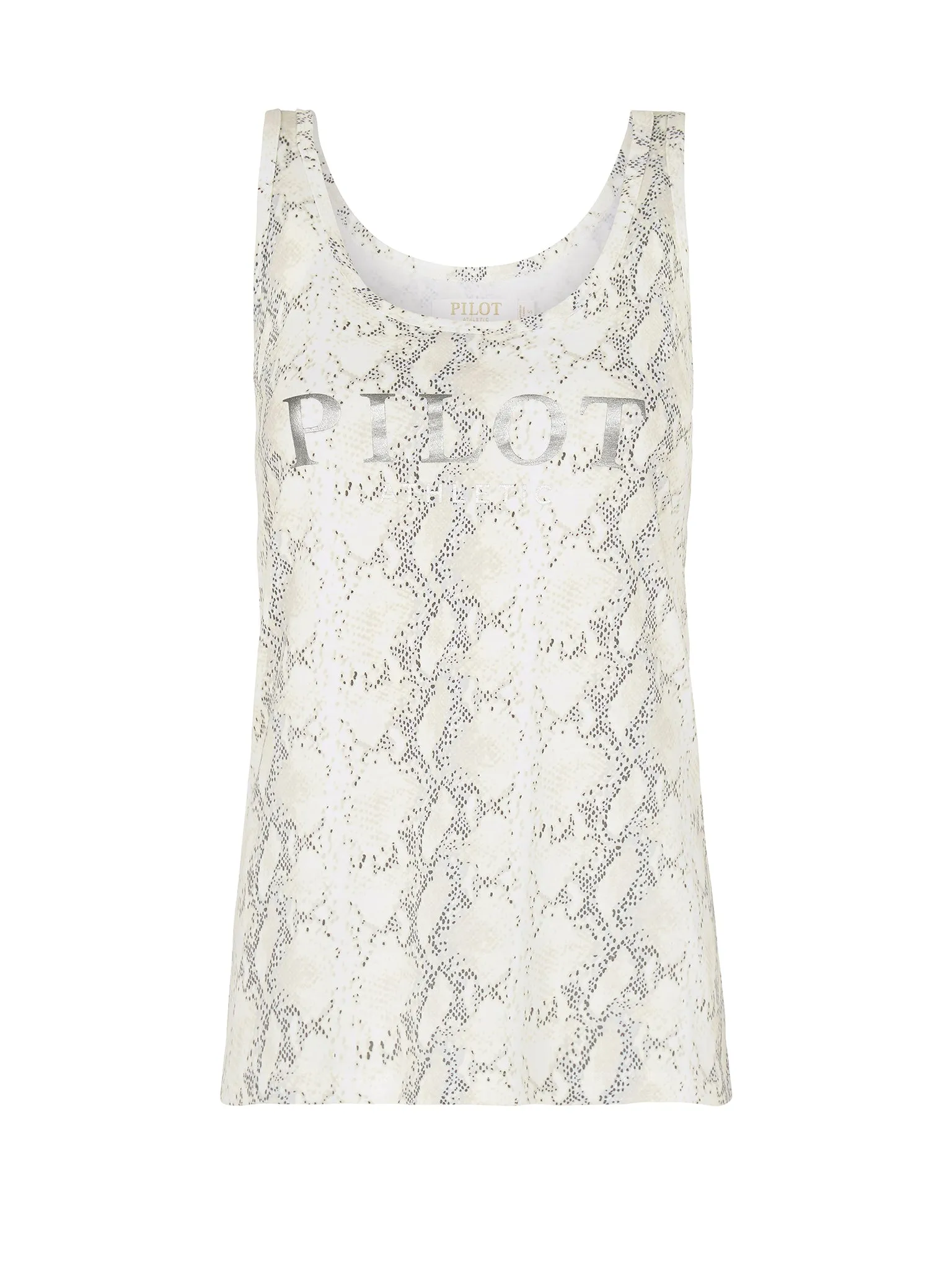 AMELIA SNAKE SKIN LOGO SINGLET Snag Resistant Fabric