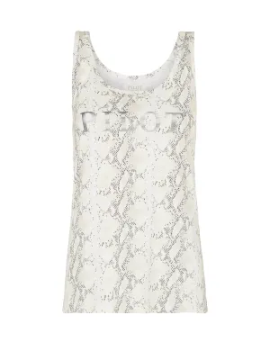 Stay Smooth AMELIA SNAKE SKIN LOGO SINGLET