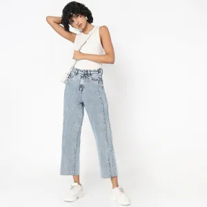 Vision Fit Straight Fit Solid High Rise Jeans