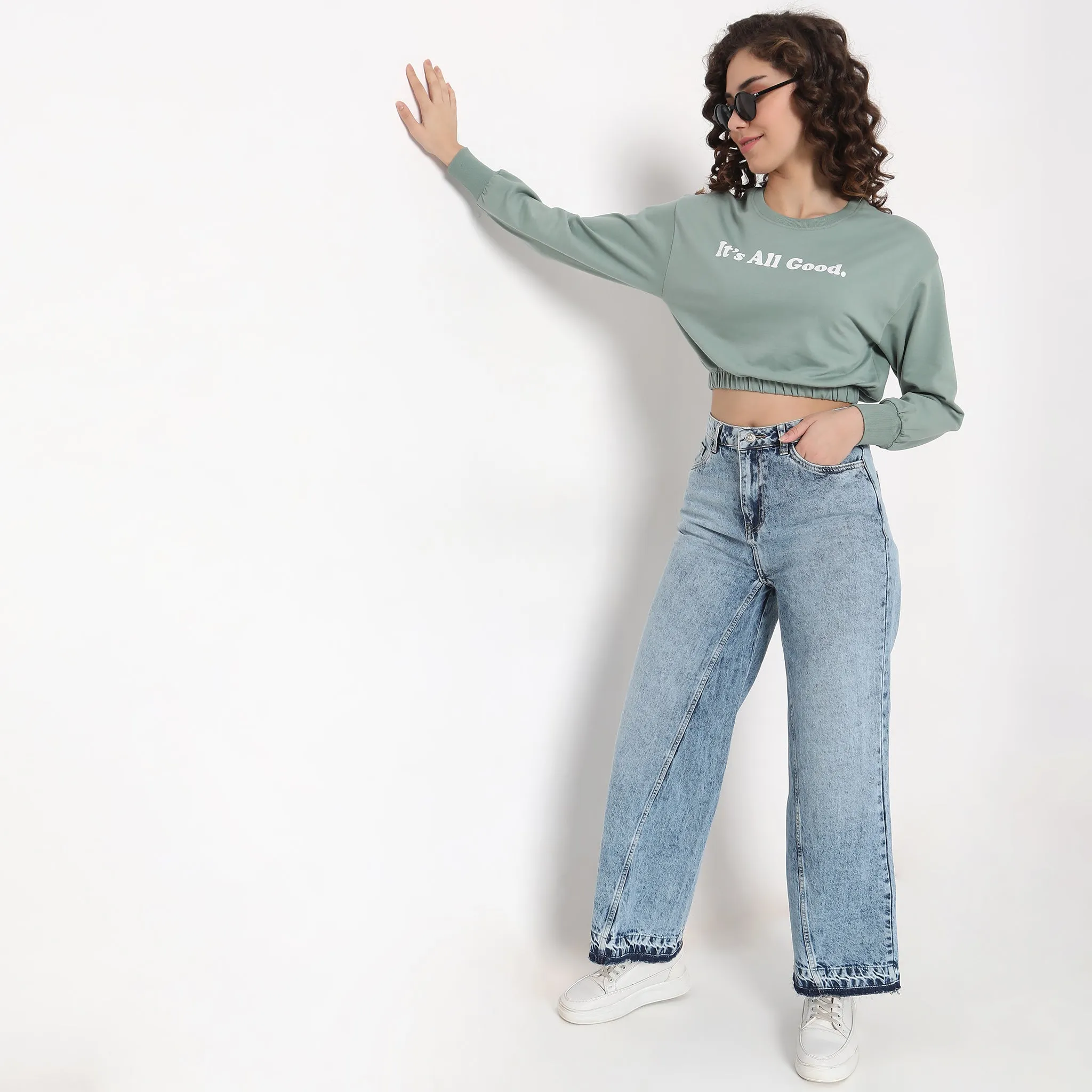 AntiStatic Lining Flare Fit High Rise Jeans