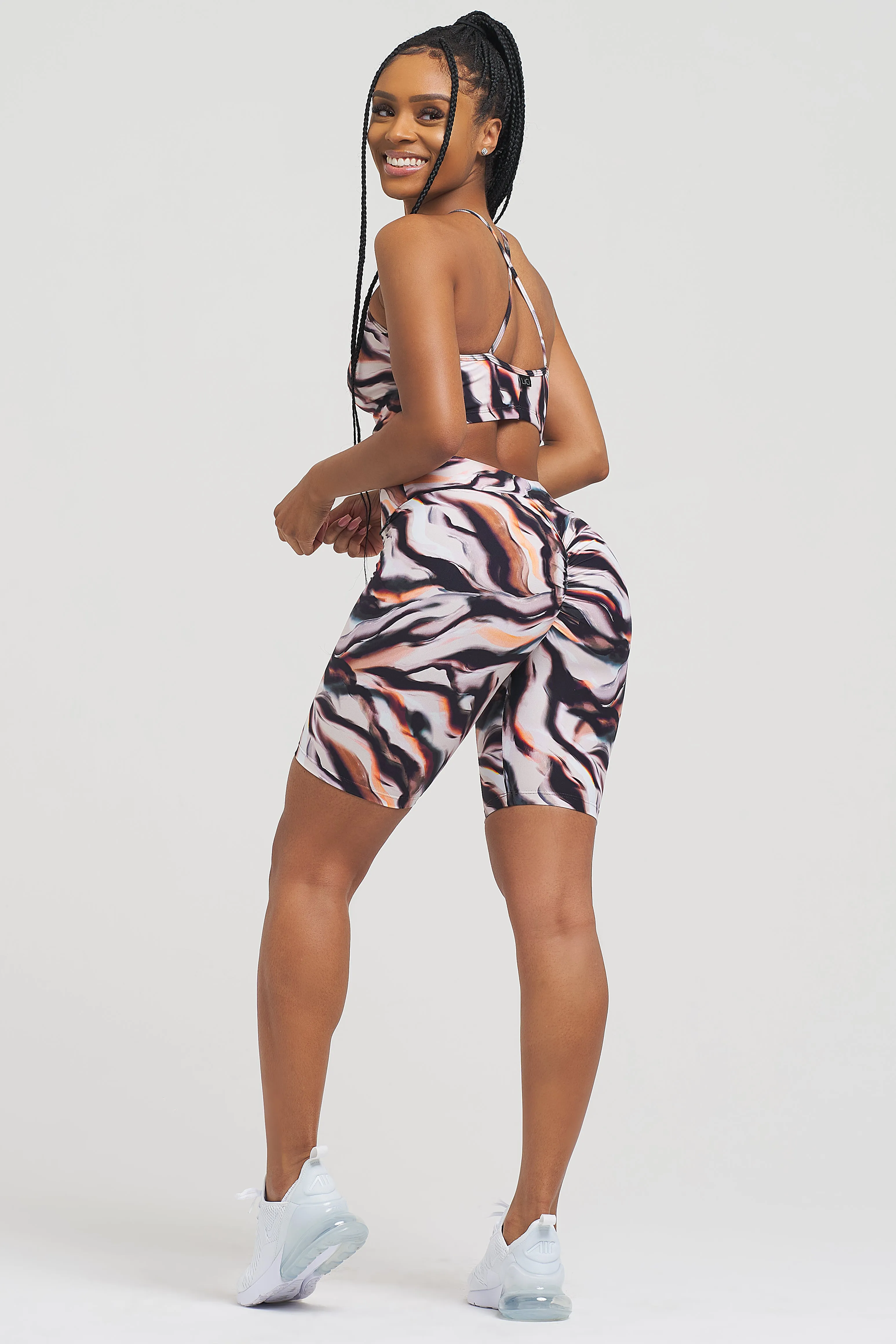 Meeting Ready Tigress Criss Cross Crop Top
