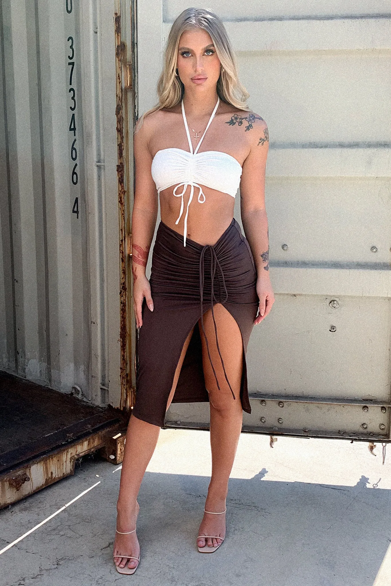 Year Round Style Vegas Skirt - Brown