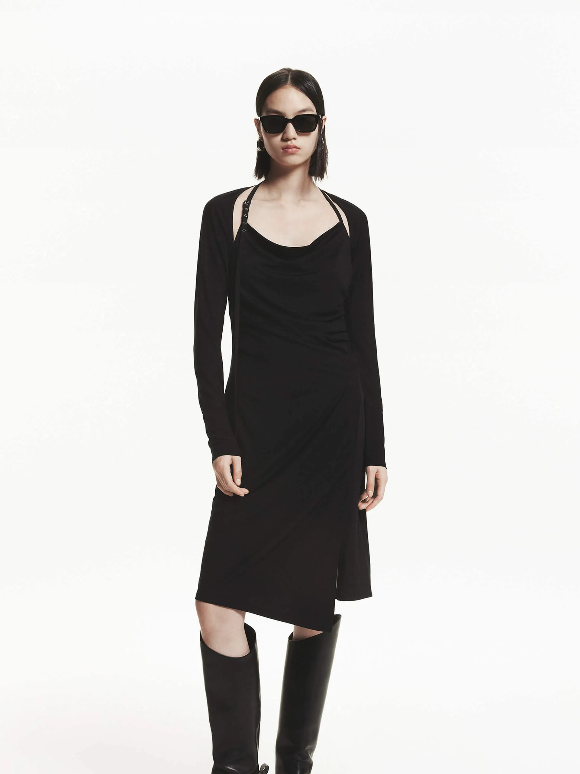 All Season Wear Midi Length Fitted Dress