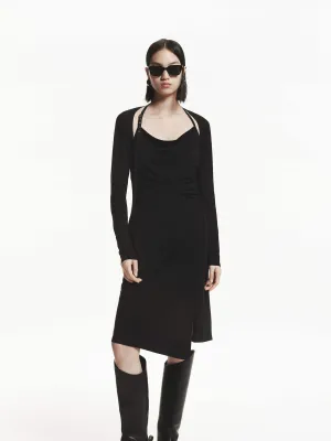 Midi Length Fitted Dress Machine washable