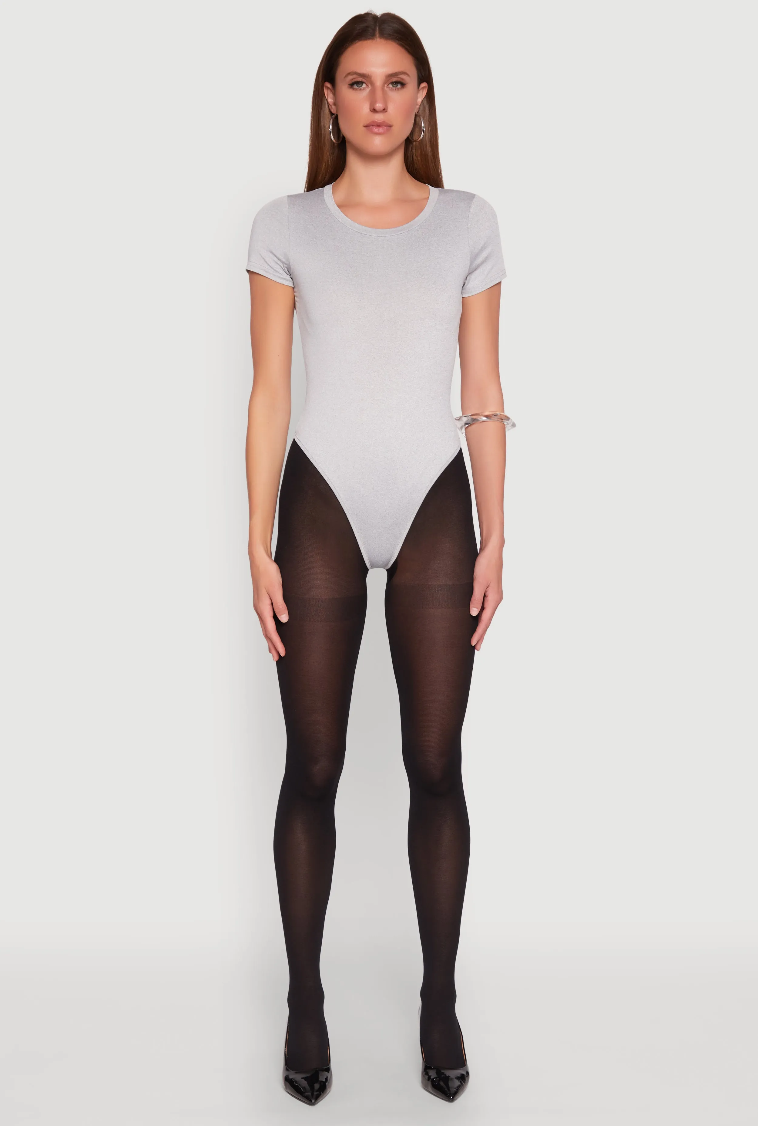 Daisy Short Sleeve Crew Neck Bodysuit Weekend Adult Office Street
