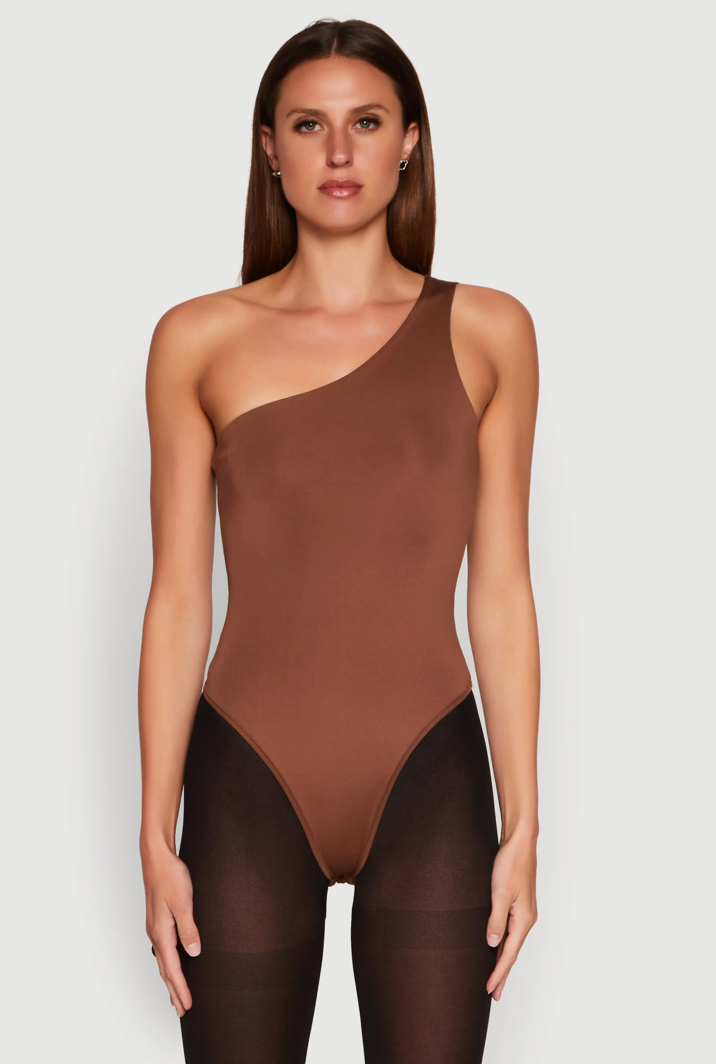 Soft Loose Daisy Sleeveless One Shoulder Bodysuit