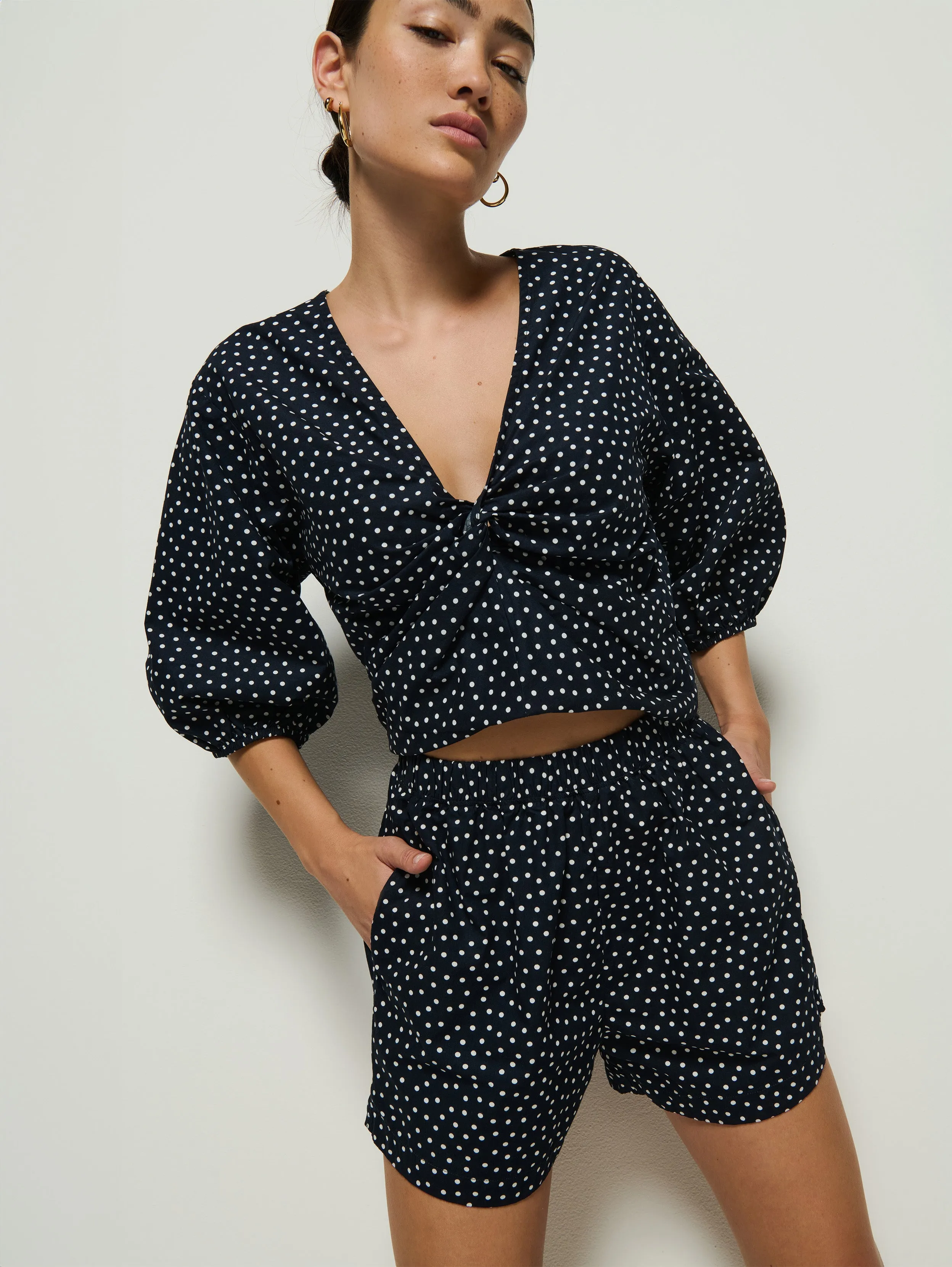 Sustainable Manufacturing Gym Safe Celeste Blouse