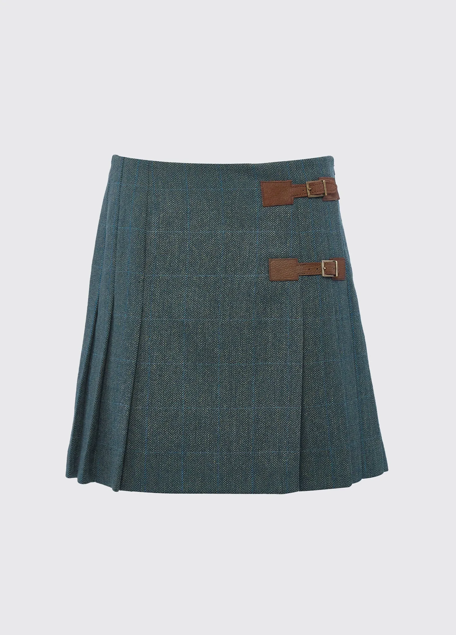 FourWay Stretch Blossom Tweed Skirt - Mist