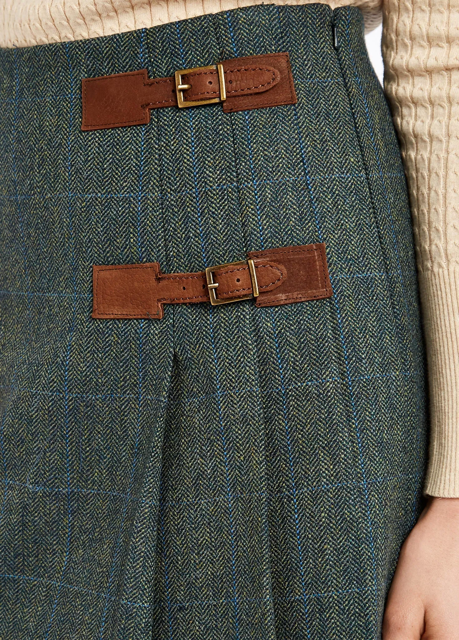 Blossom Tweed Skirt - Mist Red Flash