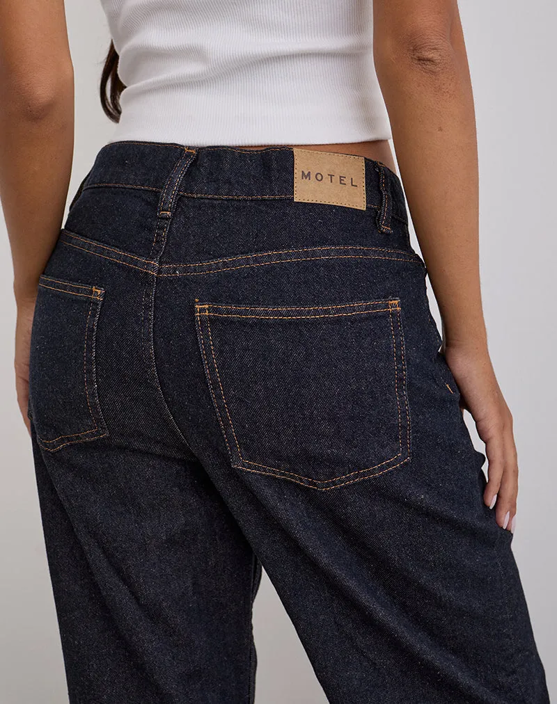 Low Slung Slim Parallel Jeans in Indigo Diamond Soul Daily Style