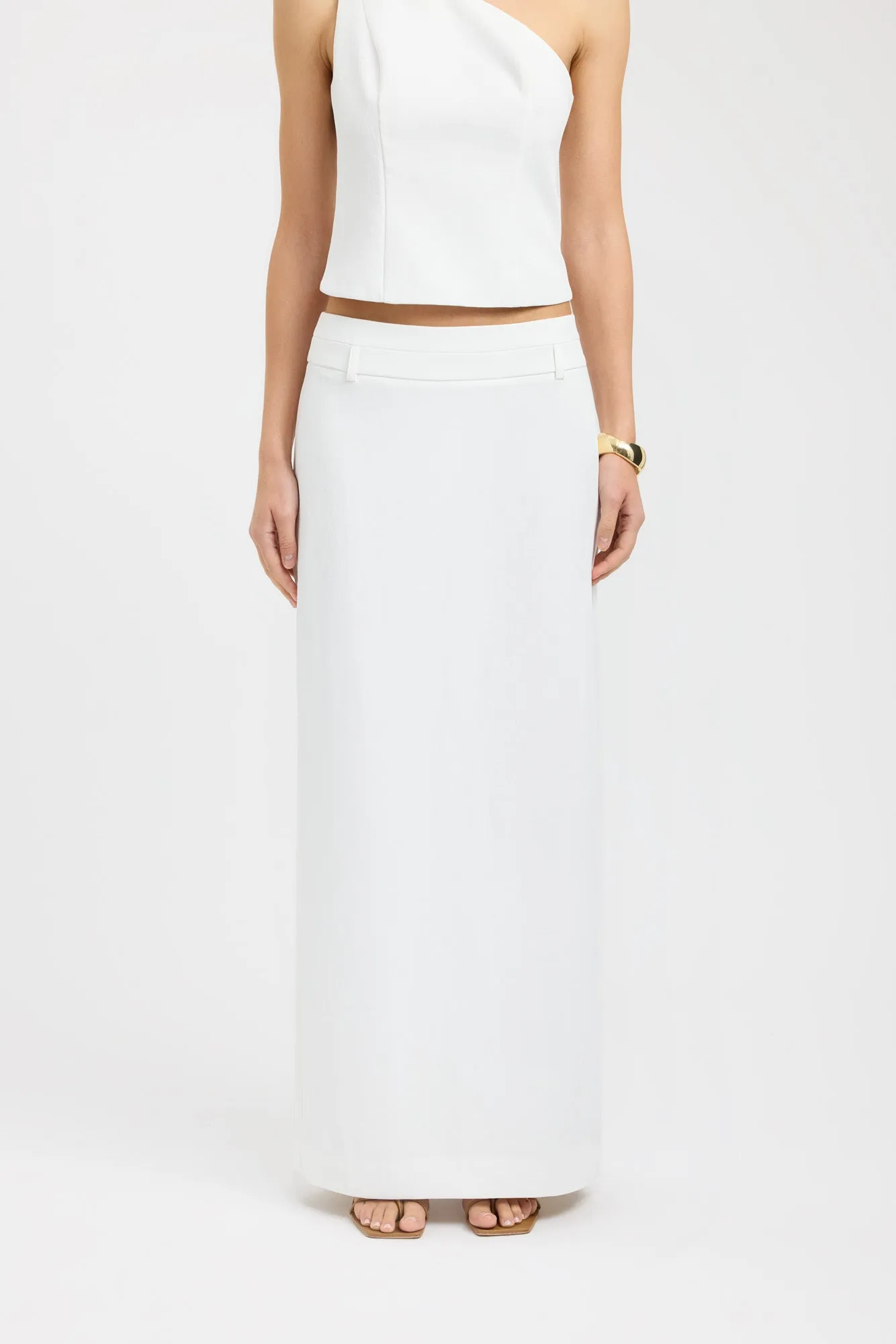 muted tone Custom made Ariel Low Rise Maxi Skirt