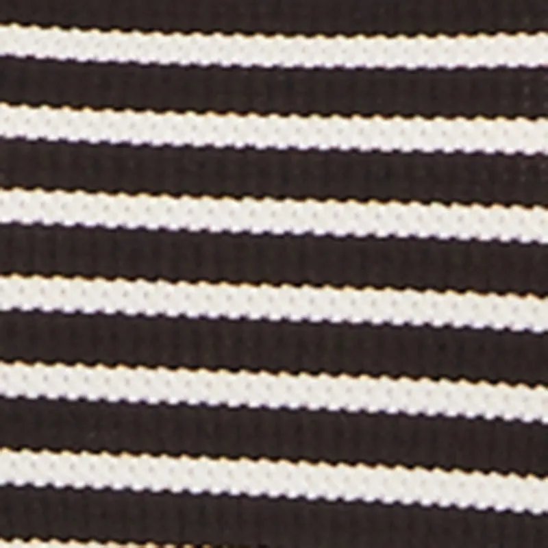 Catch Eyes Striped Off The Shoulder Long Sleeve Bubble Hem Dress
