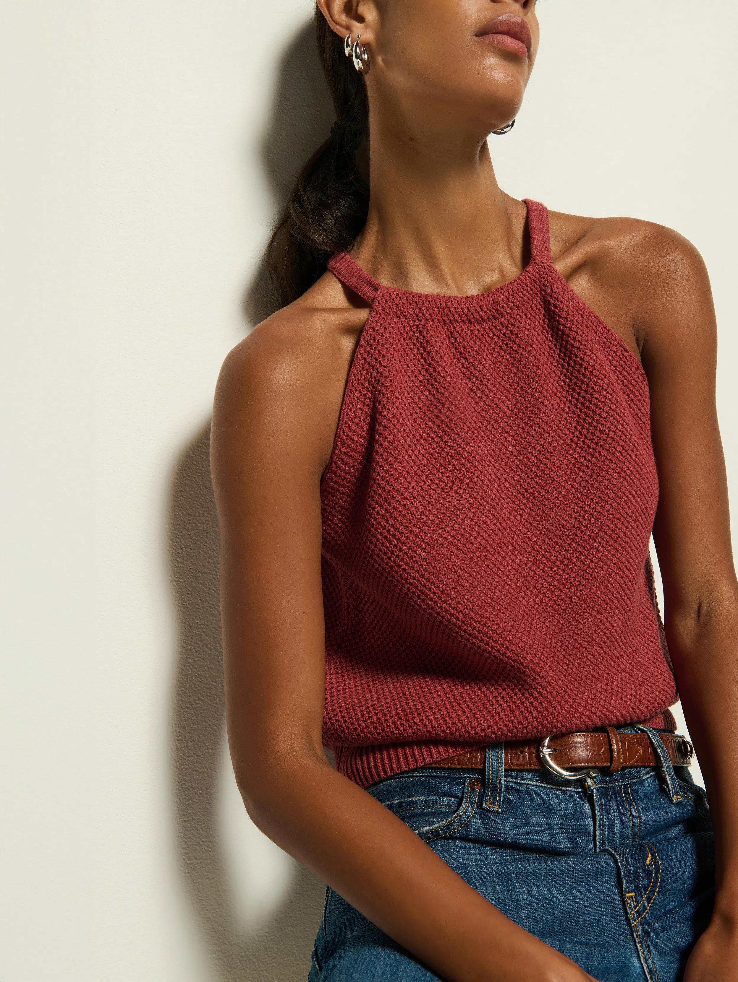 Hotel Style Regal Glow Auburn Sweater Tank