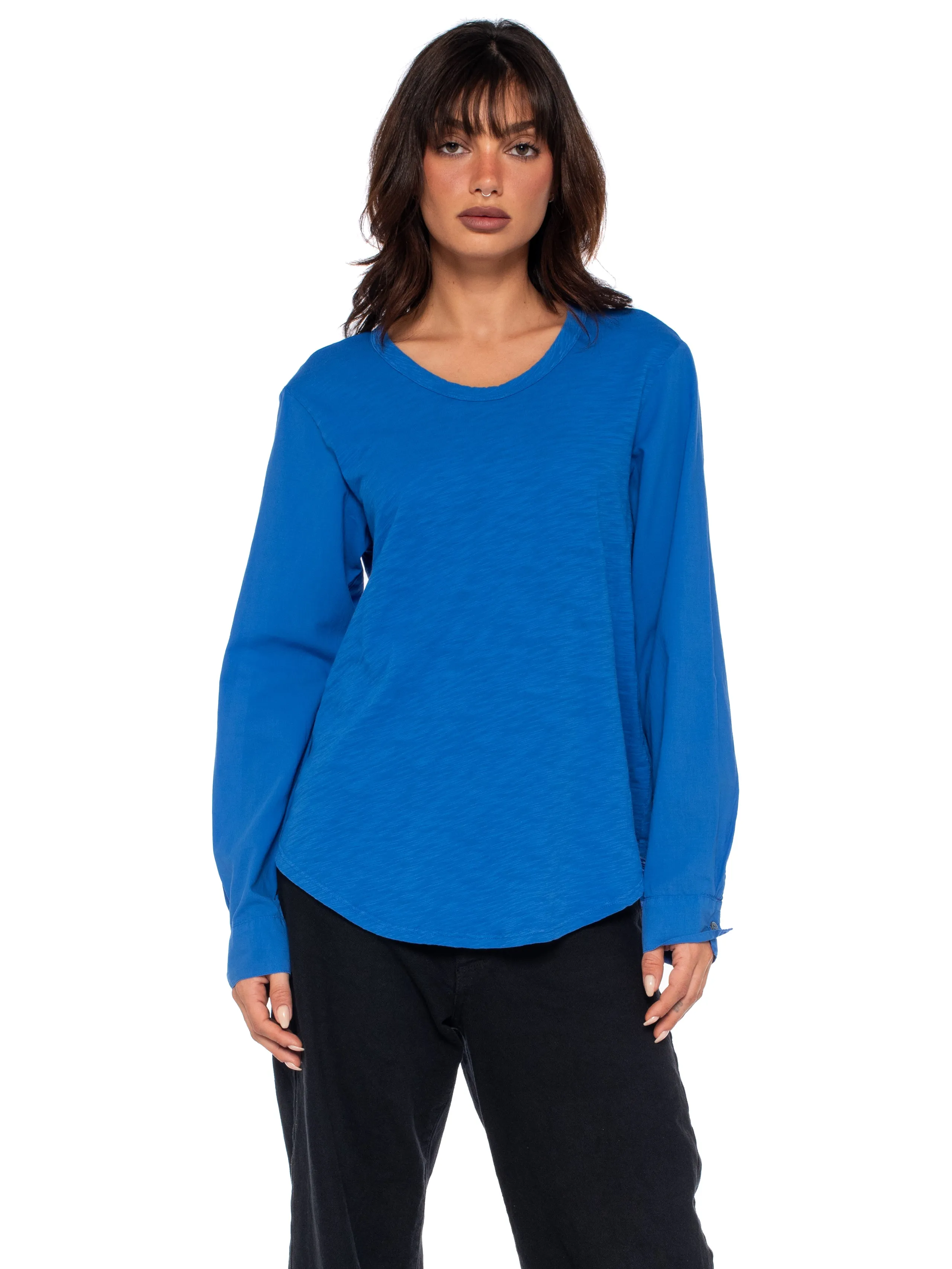 Crew Shirttail-Poplin Shirt Sleeves Star Light Breathable mesh
