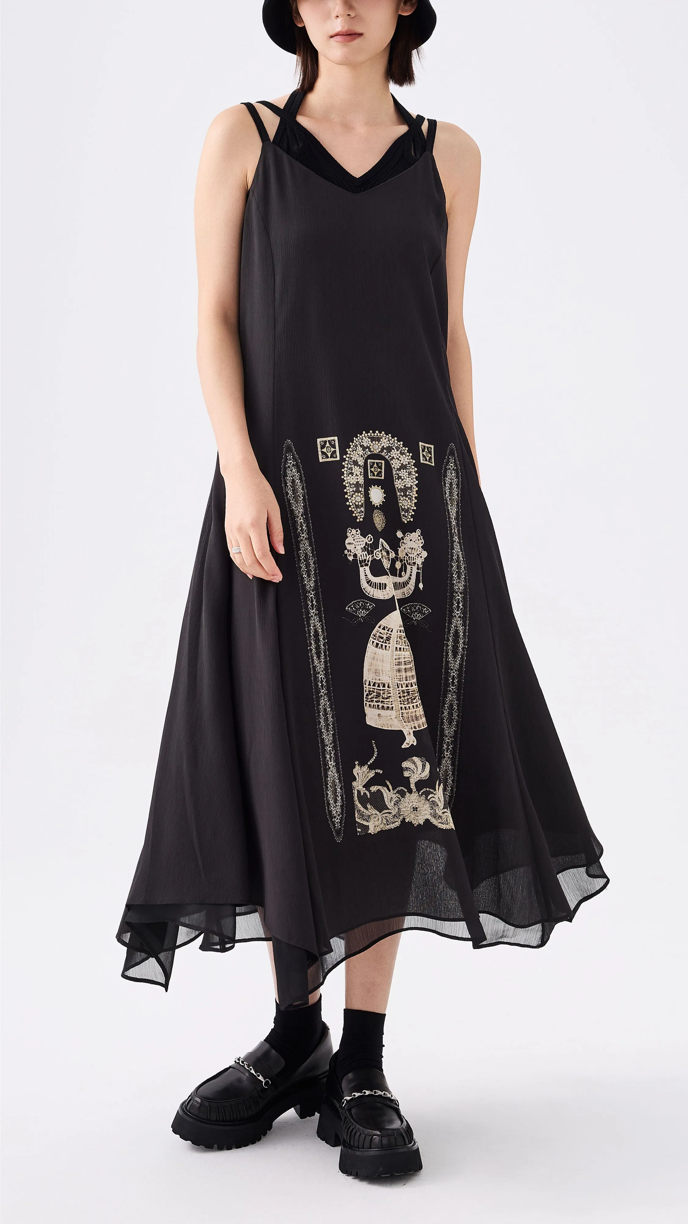 Pattern Dress StretchWaistband Serene Ease