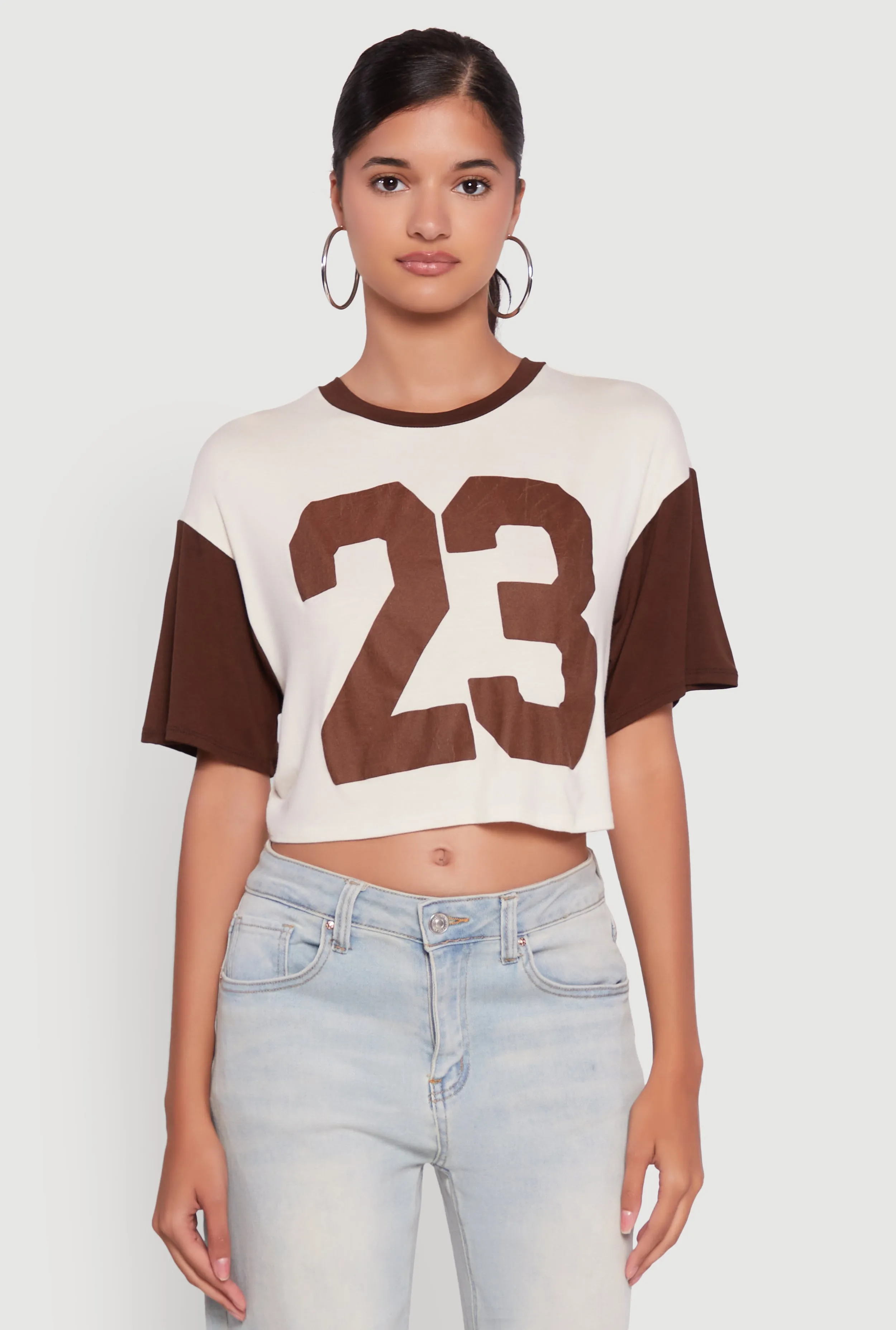 Streetwear 23 Graphic Cropped Football T-Shirt
