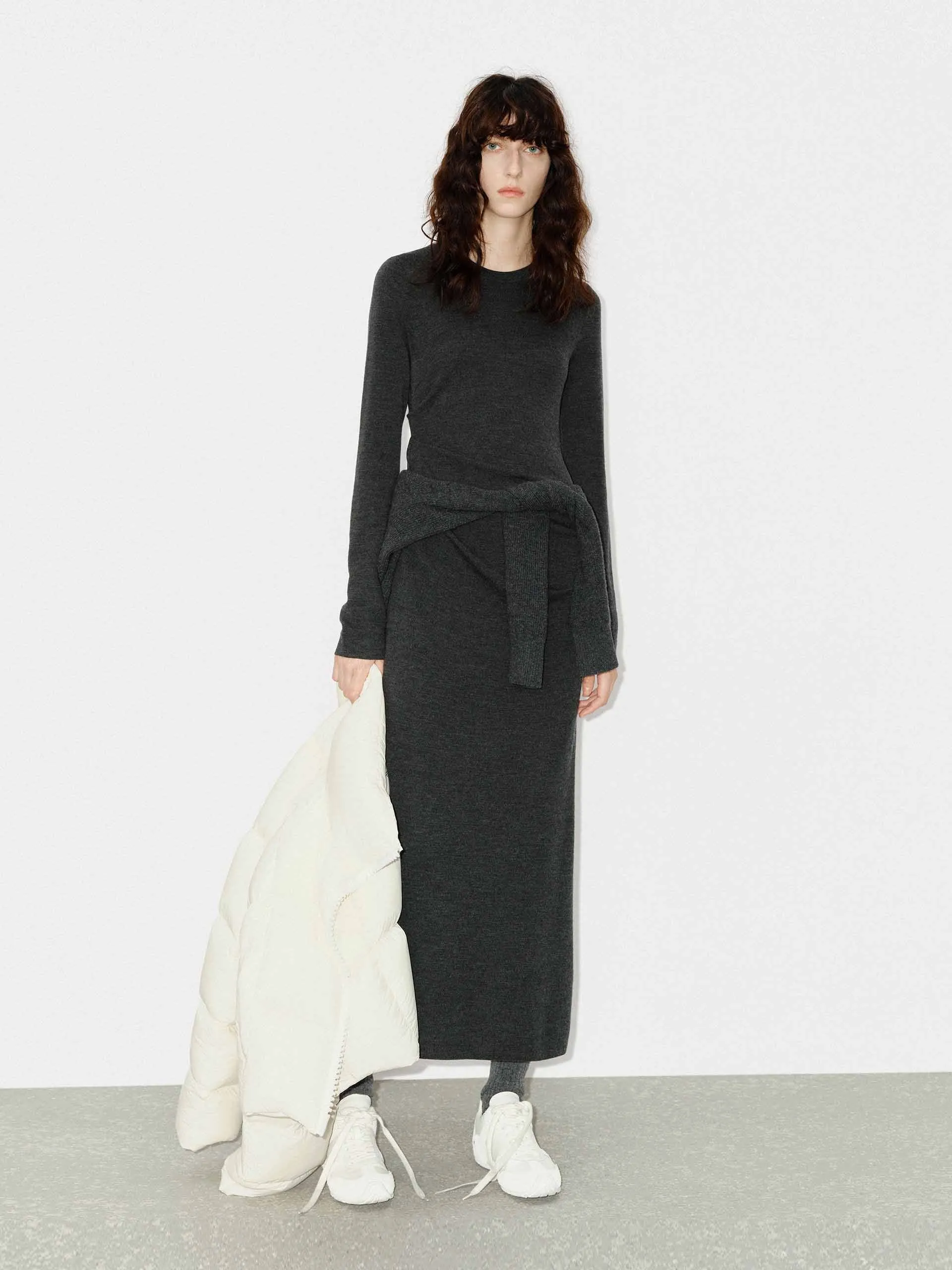 Classy Look Beautiful floral midi Midi Length Wool Dress