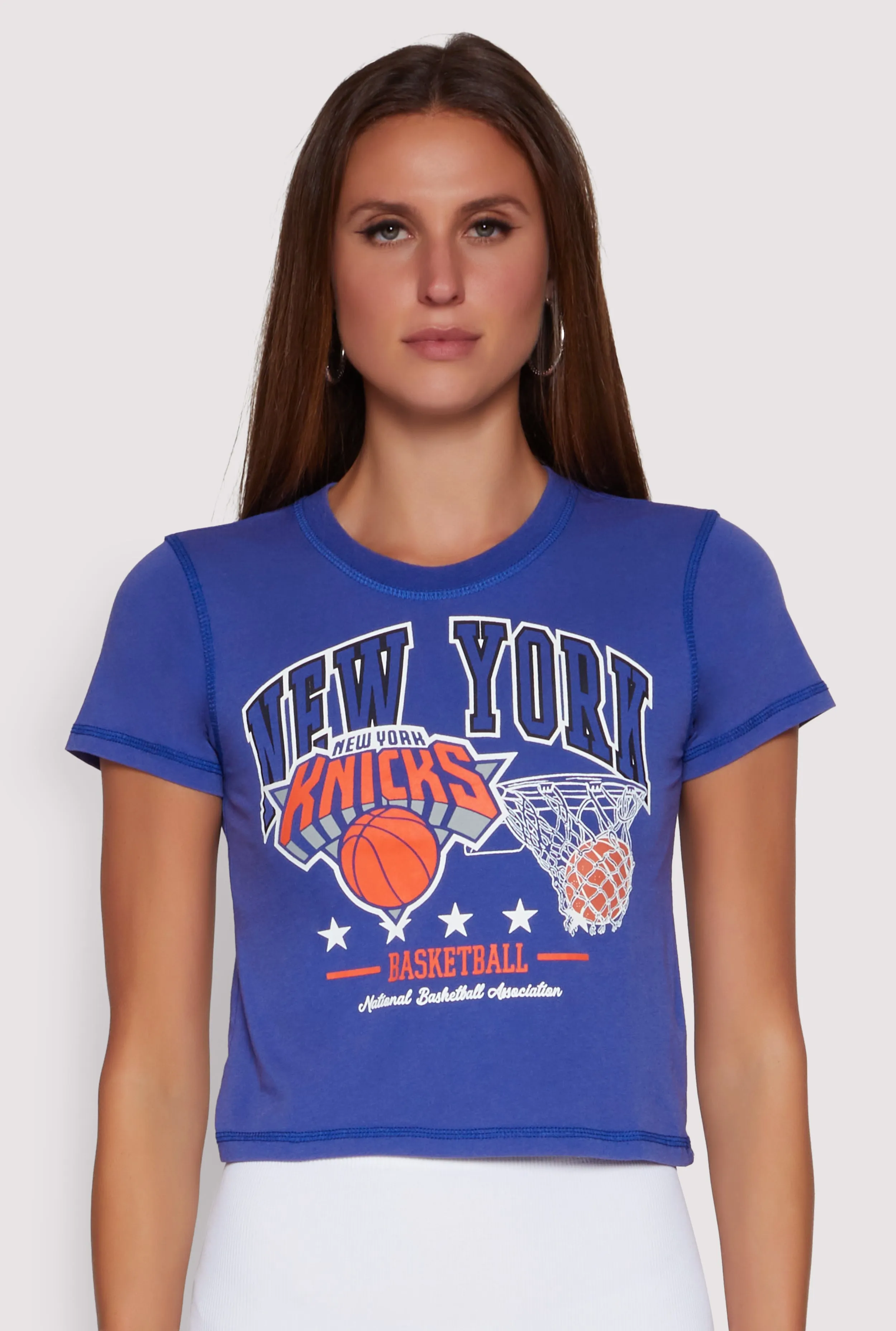 Comfort and Fit NBA New York Knicks Crop Top