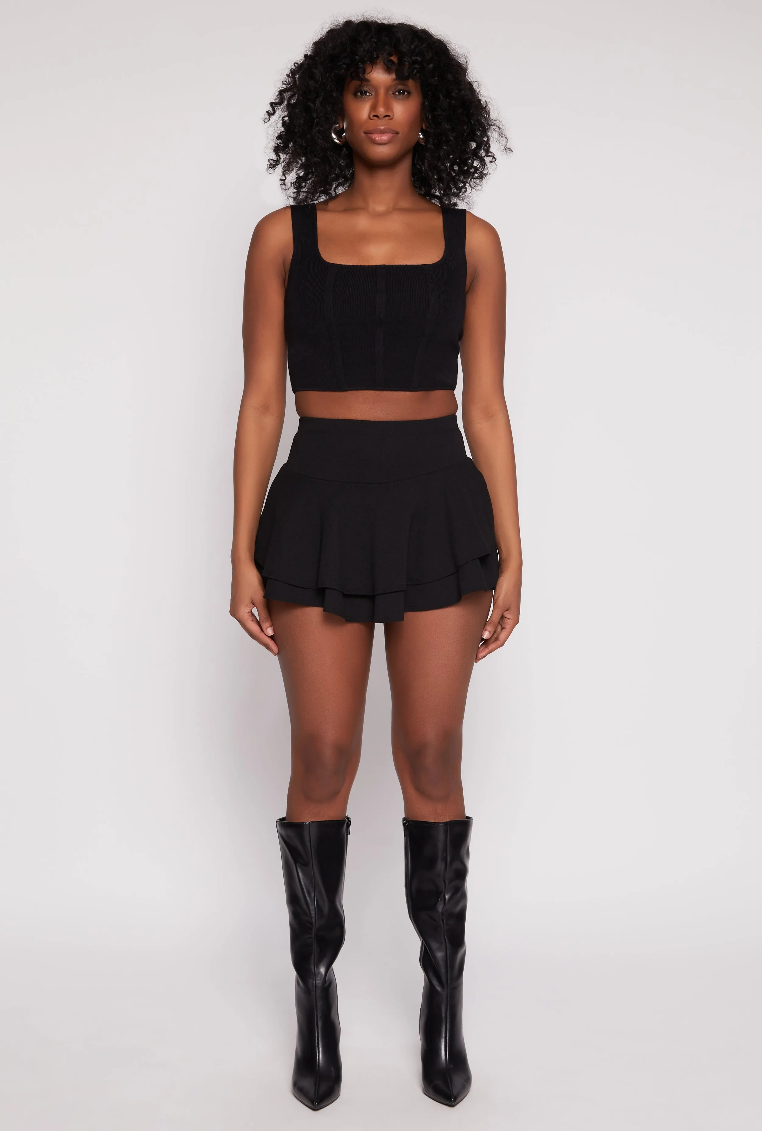 High Waisted Tiered Skort Global Inspiration Travel Influence