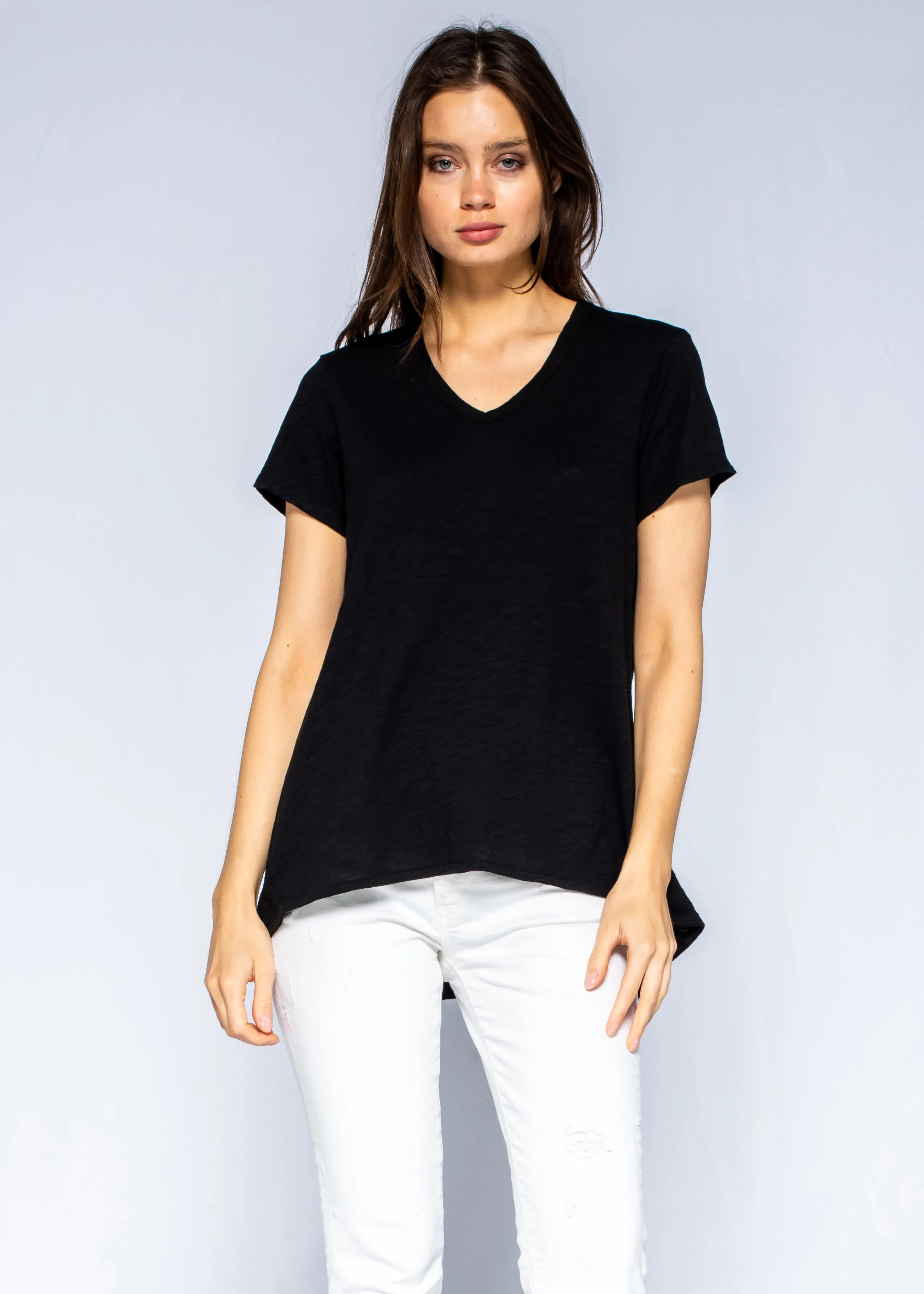 Crew Neck Short Sleeve Shrunken Boyfriend Tee Vacation Mood Sustainable production