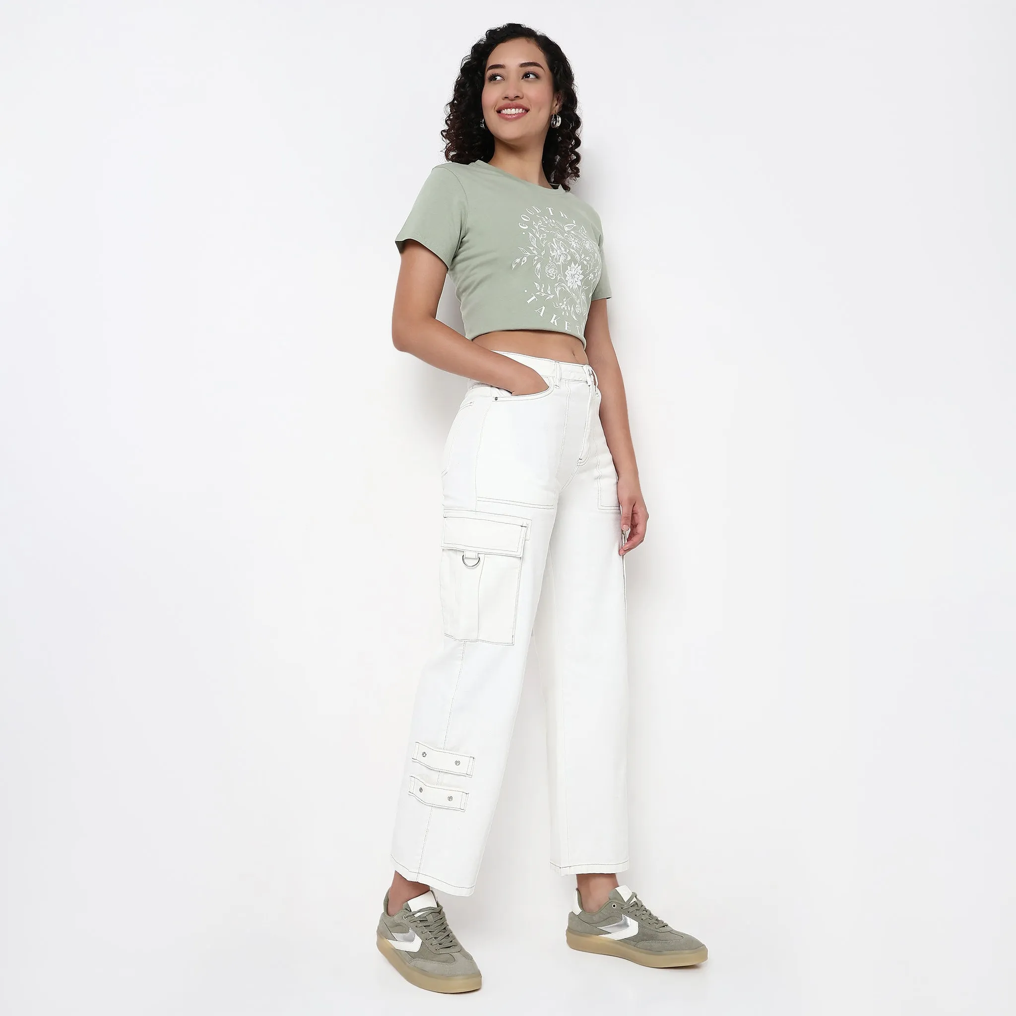 Relaxed Fit Cargo Jeans HeavyDuty Zipper