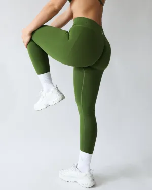 Ascend Leggings 27" - Olive Breathable fabric Functional Style