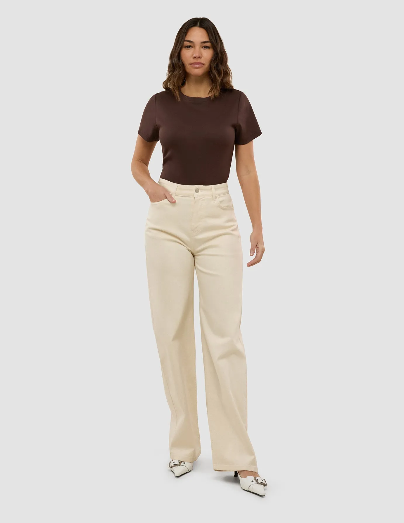 Versatile Relaxed Style Women's Relaxed Jeans Off White