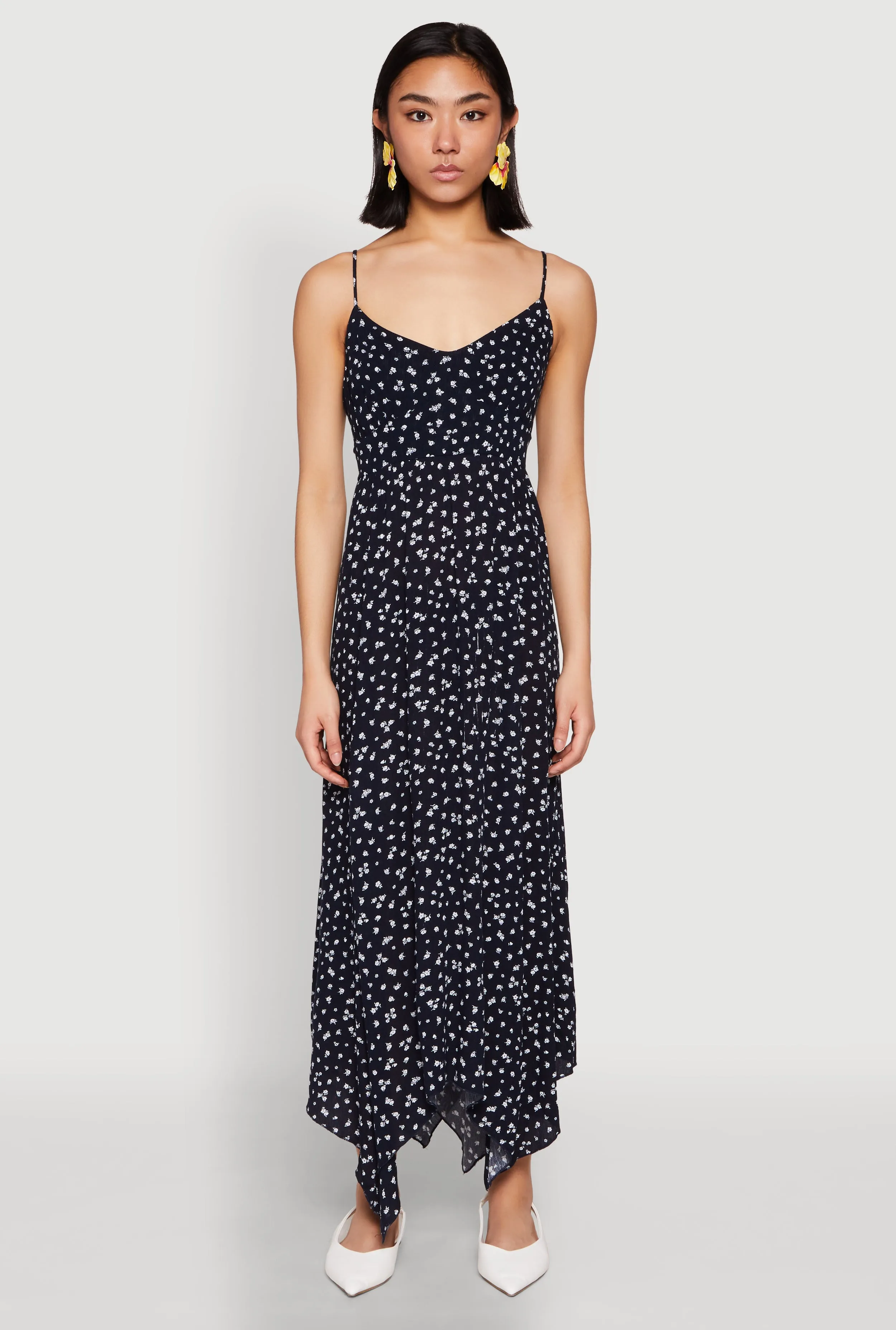 Dream Flow Event Perfect Floral Print Slit Hem Maxi Dress