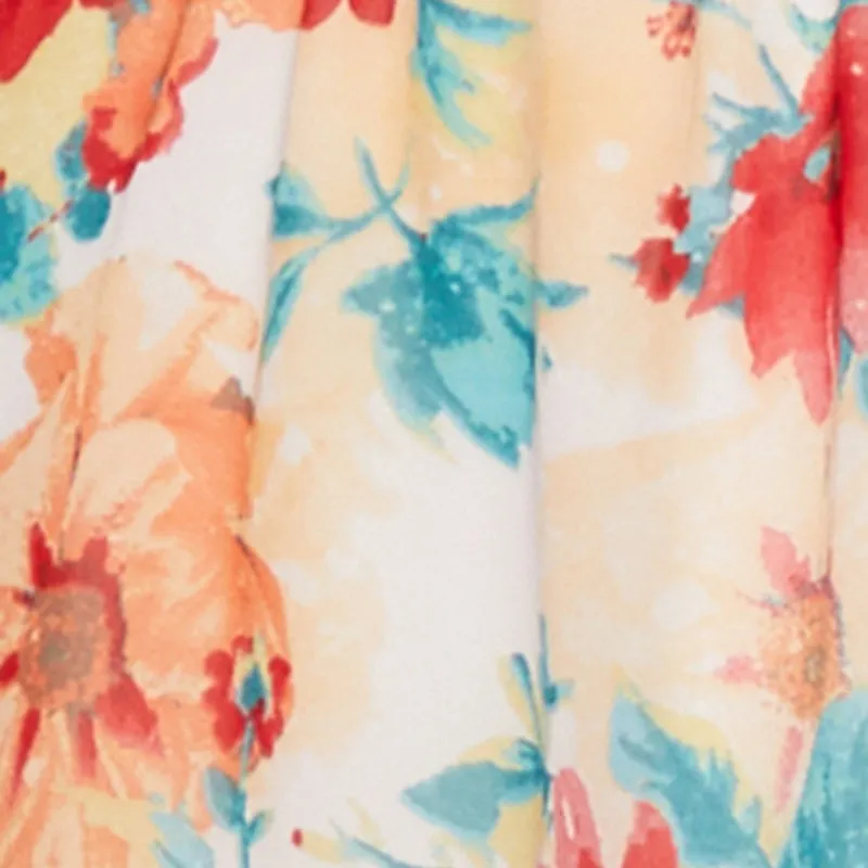 Floral Off the Shoulder Tie Waist Tiered Mini Dress Look Hot Slim Touch