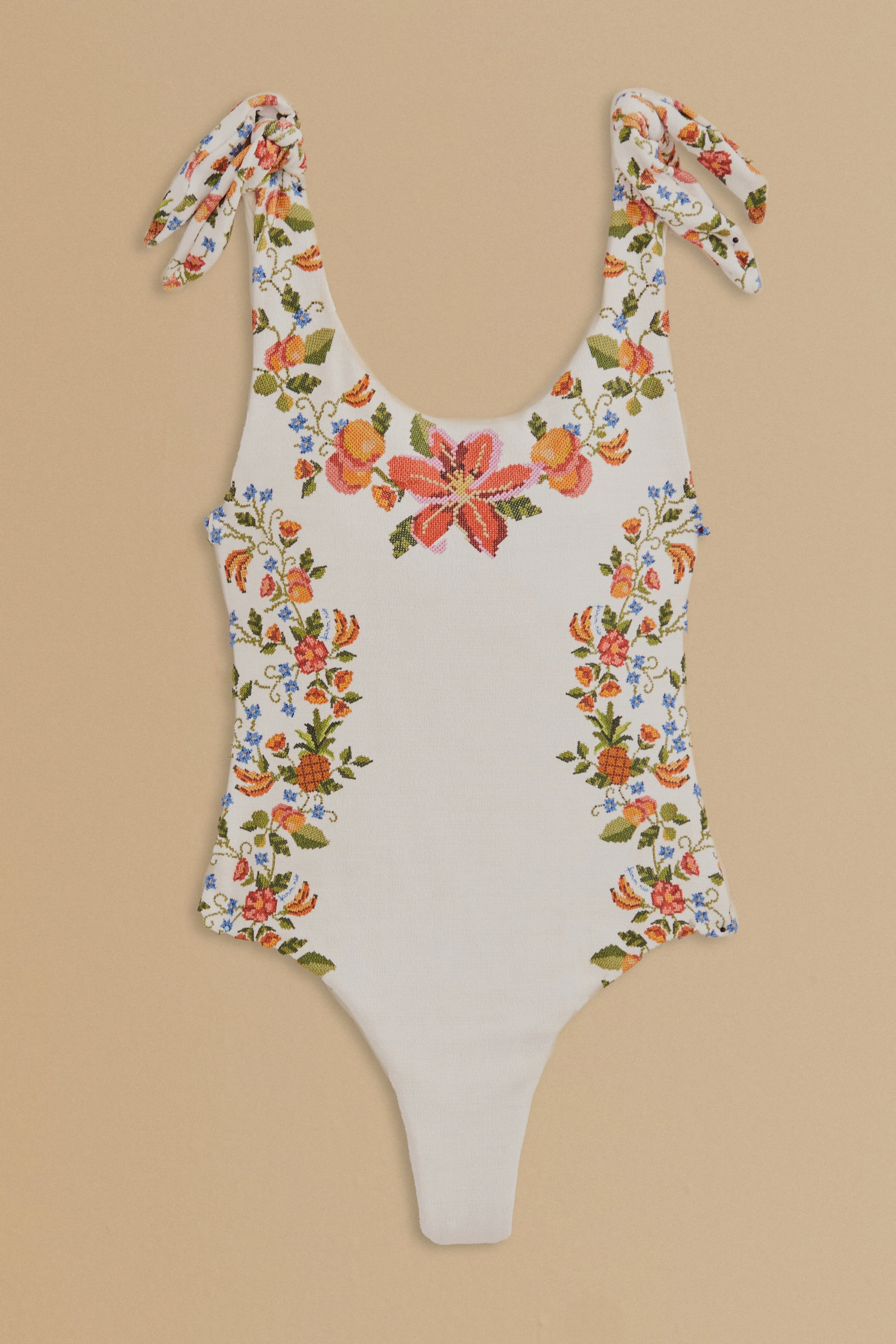 White Banana Vitamin One Piece Swimsuit Bohemian Chic