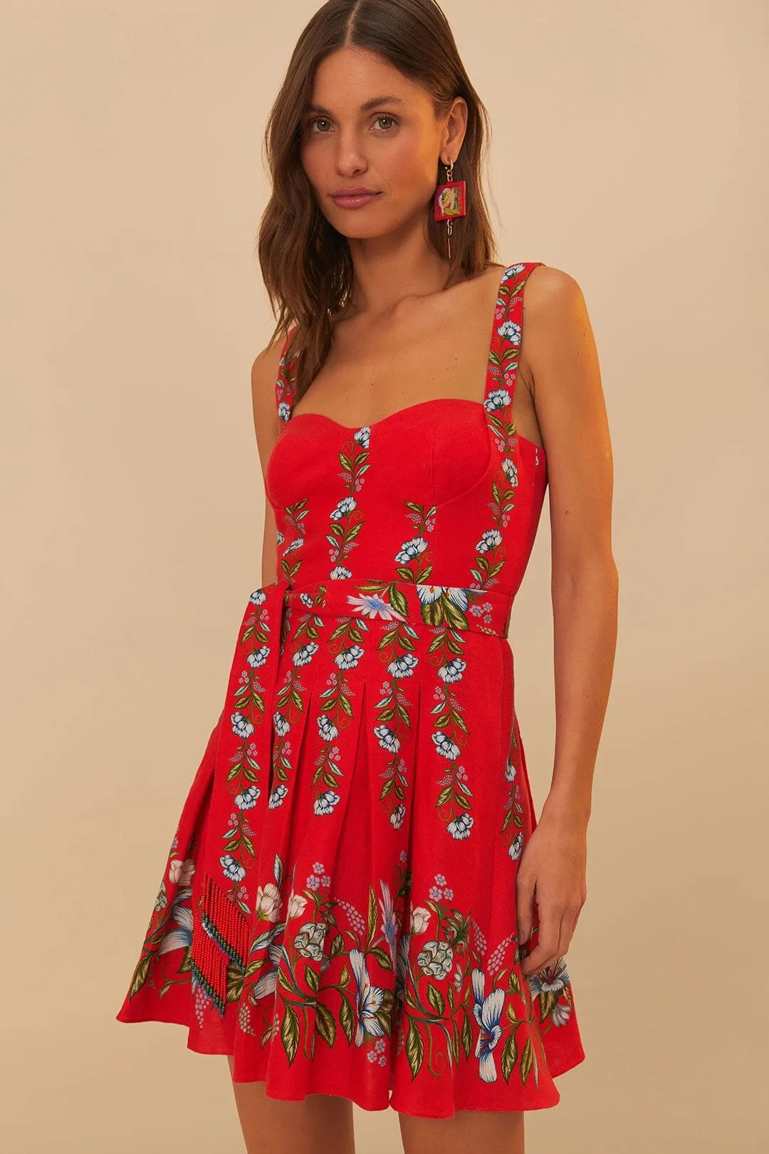 Red Sweet Bloom Bouquet LENZING? ECOVERO? Euroflax? Mini Dress Classic outdoor mini