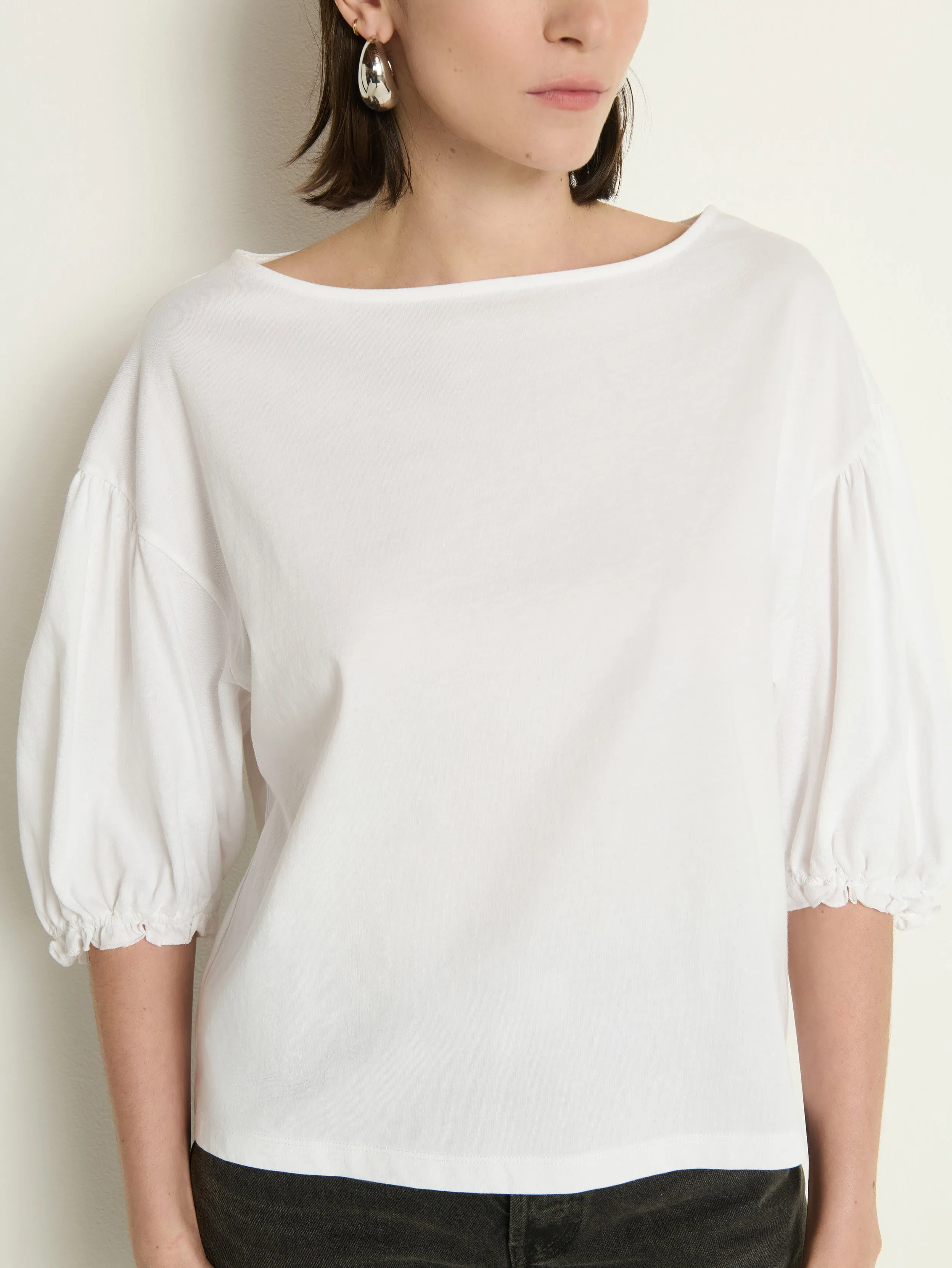 LowMaintenanceFabric Focus Fit Sandra Boatneck Top