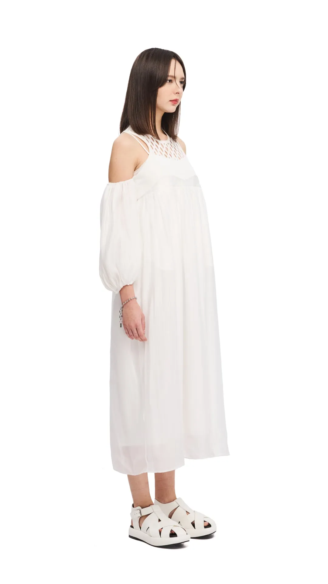 Cold Shoulder Dress NoSlipWaistband